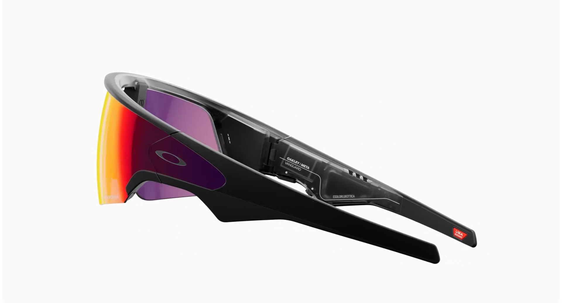 Умные очки Oakley Meta Vanguard, Черная оправа, розовые линзы (black/road)
