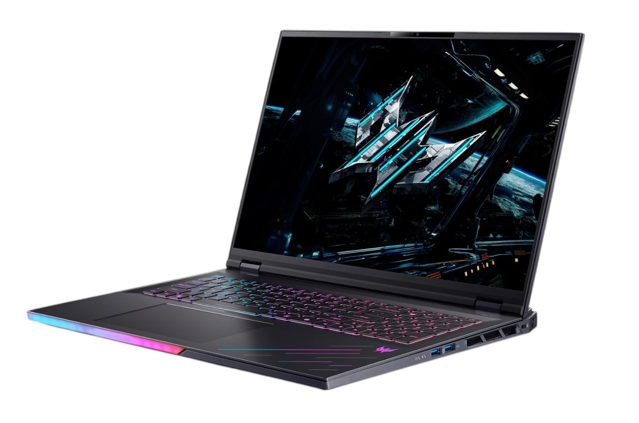 Игровой ноутбук Acer Predator Helios 18 AI (Ultra 9, 64 ГБ, 2 ТБ, RTX 5080, 250 Гц, Win 11) Черный