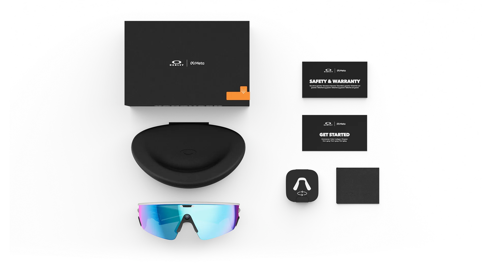 Умные очки Oakley Meta Vanguard, Белая оправа, сапфировые линзы (white/sapphire)