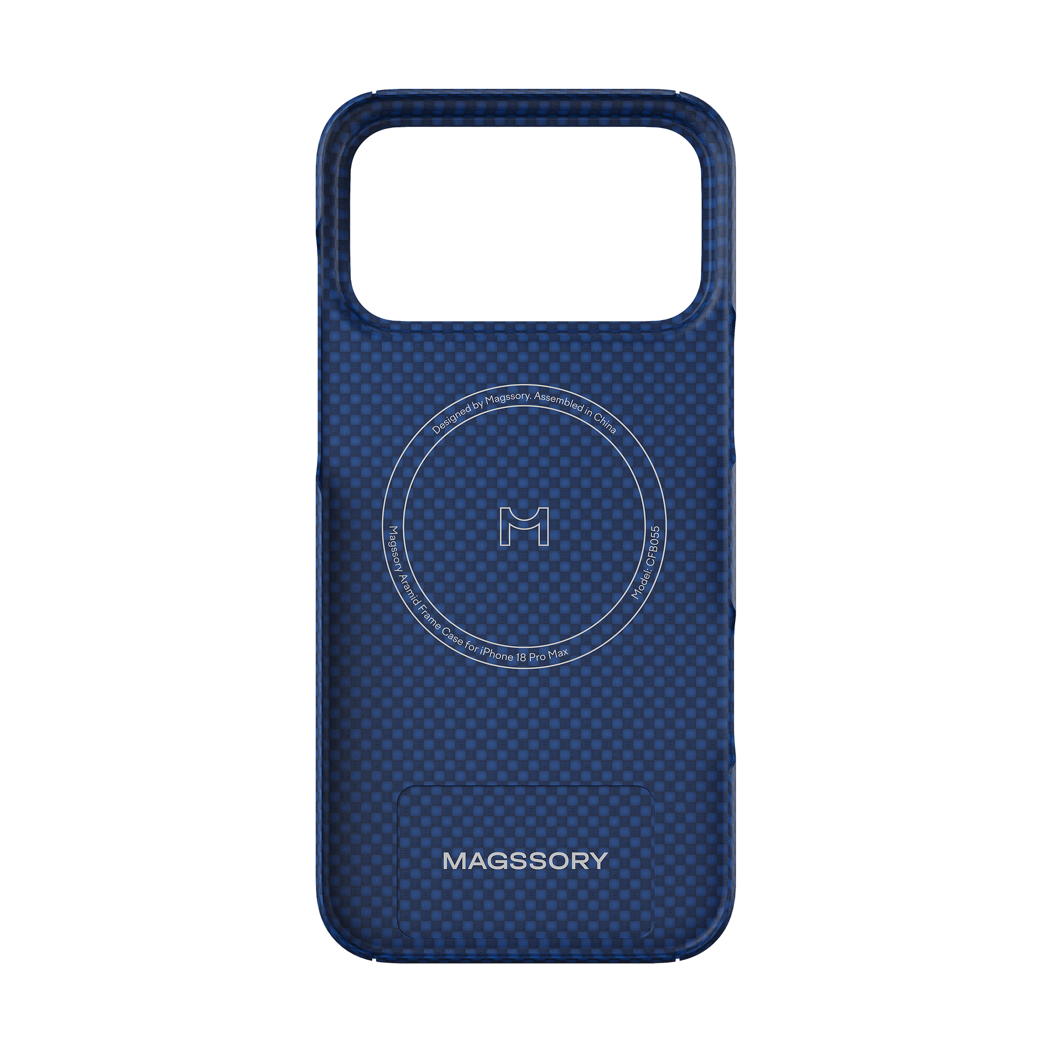 Чехол Magssory Aramid Frame для iPhone 18 Pro, Кевлар (арамид), Синий (Blue)