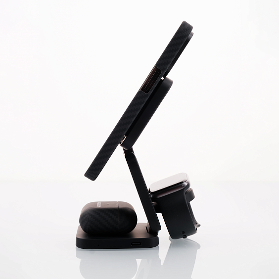 Беспроводное зарядное устройство Magssory Flex 3 в 1, цвет: черный (Black)