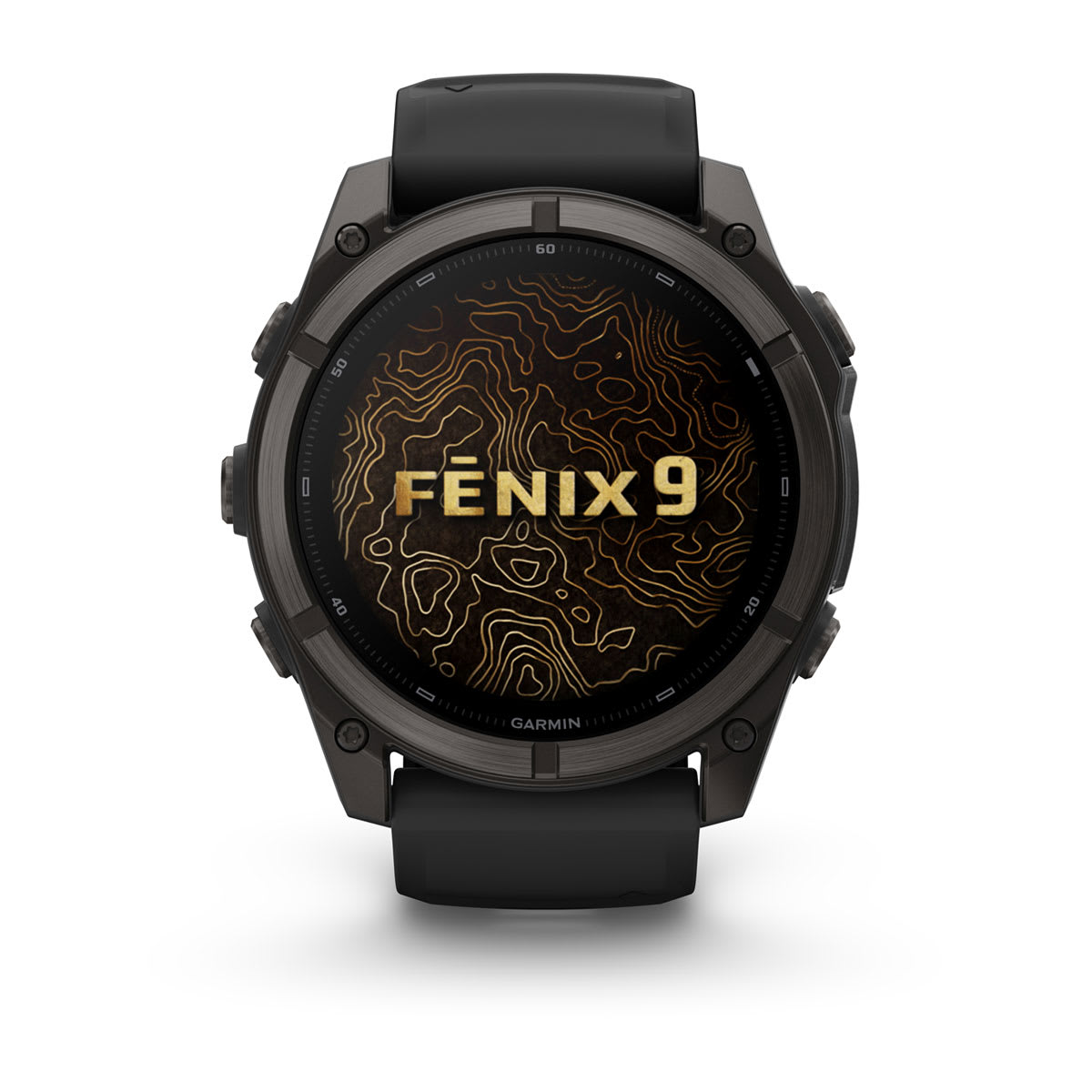 Спортивные часы Garmin fenix 9, 51 мм, Титан с покрытием DLC Серый карбон, цвет: черный (Black)
