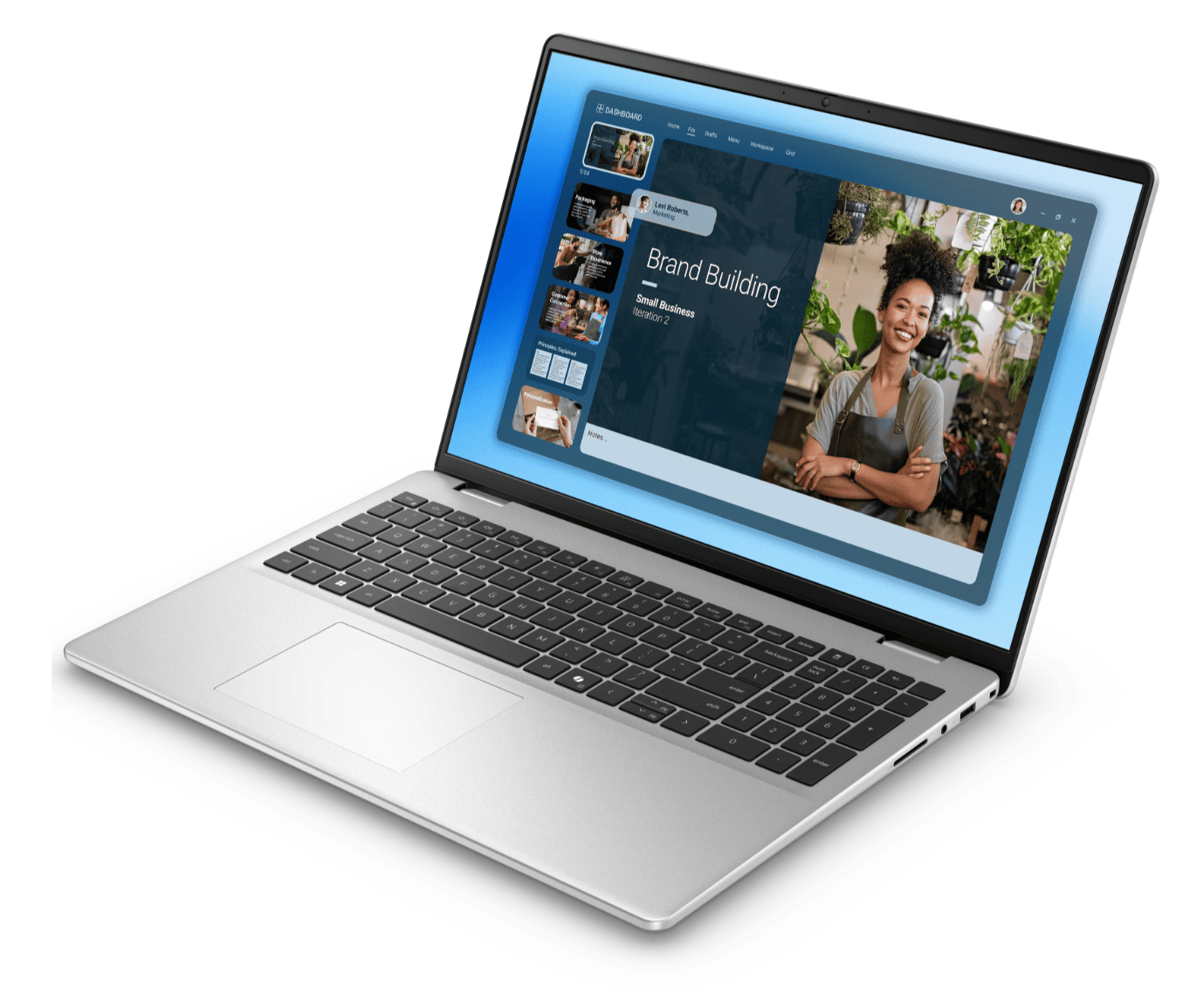 Ноутбук Dell 16 (Intel 7, 32 ГБ, 1 ТБ, сенсорный, Win 11) Серый