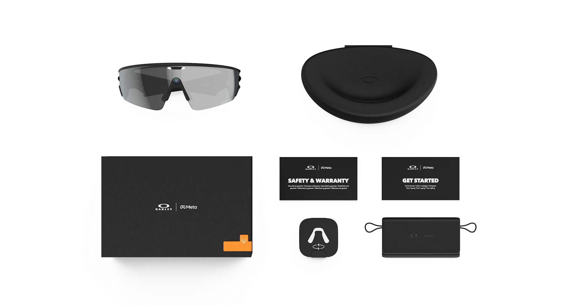 Умные очки Oakley Meta Vanguard, Черная оправа, черные линзы (black)
