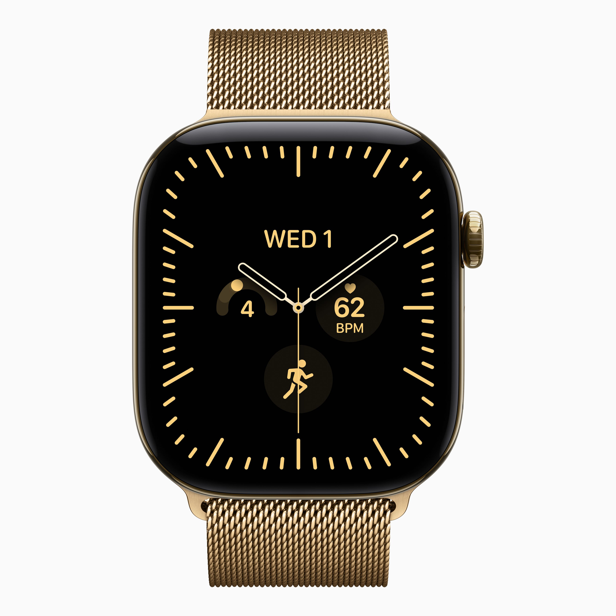 Смарт-часы Apple Watch Series 12 (2026) 46 мм, корпус титан (Titanium), цвет: сияющее золото (Radiant Gold)
