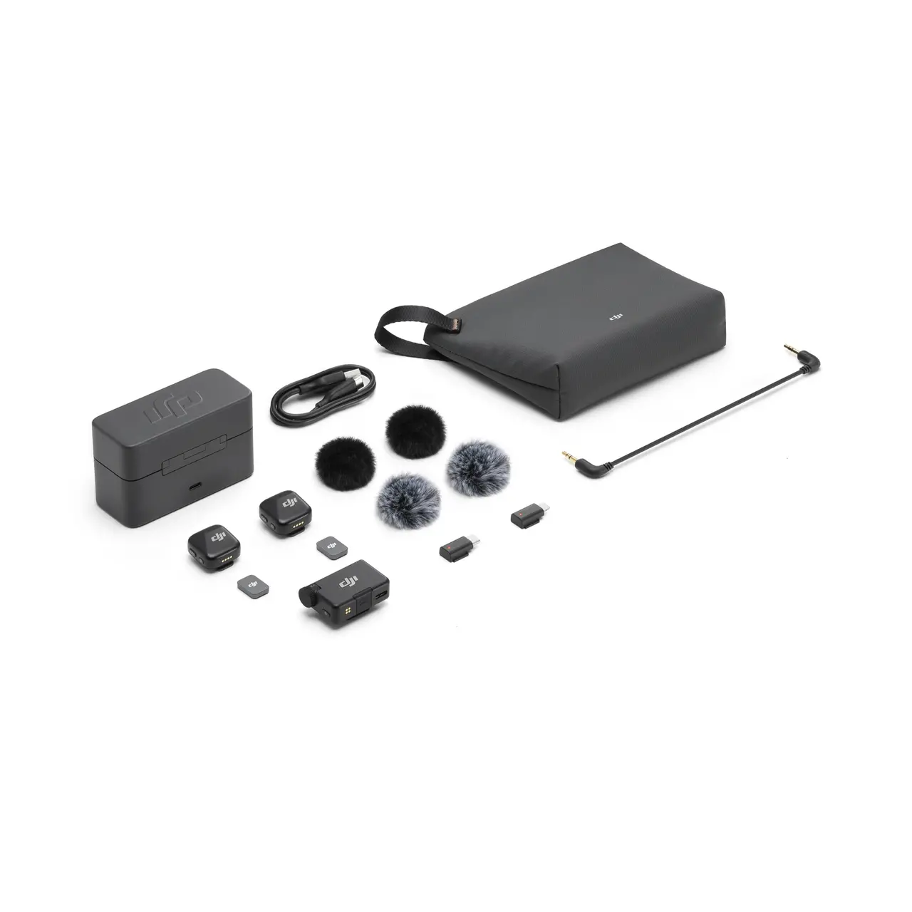 Петличный микрофон DJI Mic Mini (2 TX + 1 RX + Зарядной кейс) + Адаптер iPhone (Lightning)