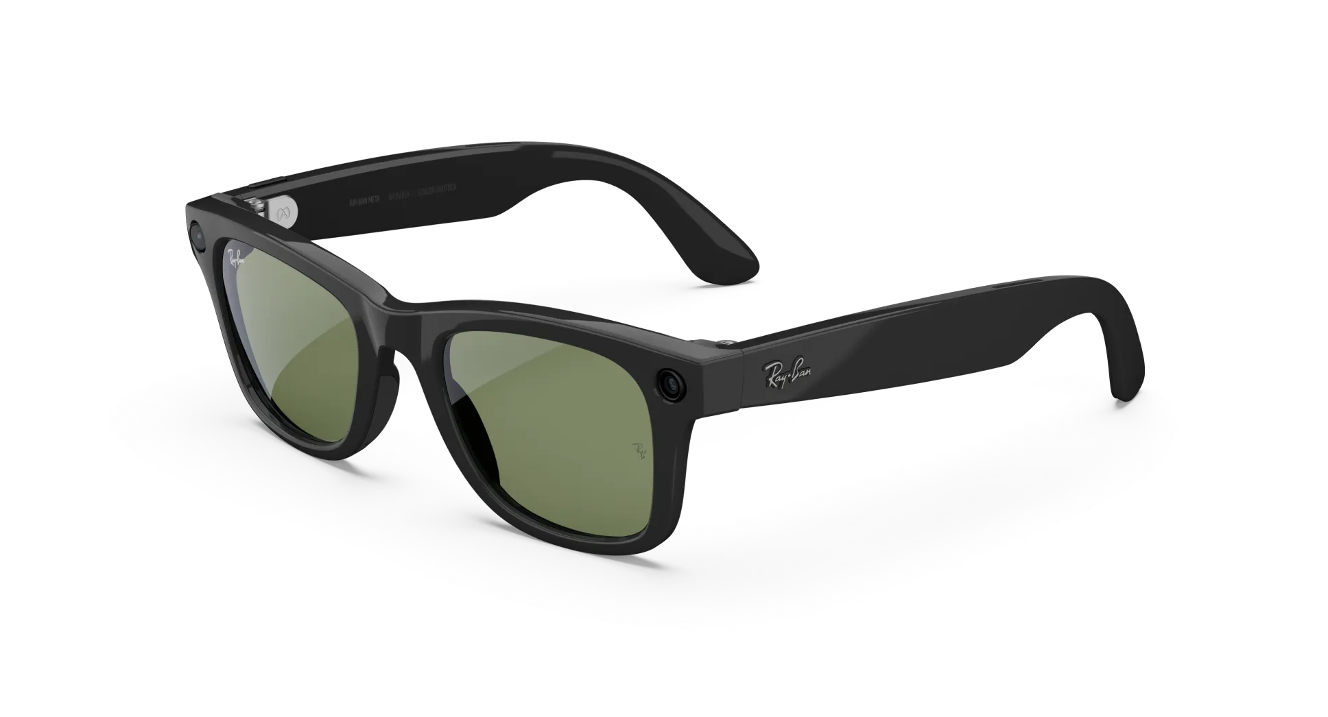 Умные очки Ray-Ban Meta Wayfarer RW4012 (Gen 2), Глянцевый чёрный/ G15 Зелёный (601/71), 50 (M)