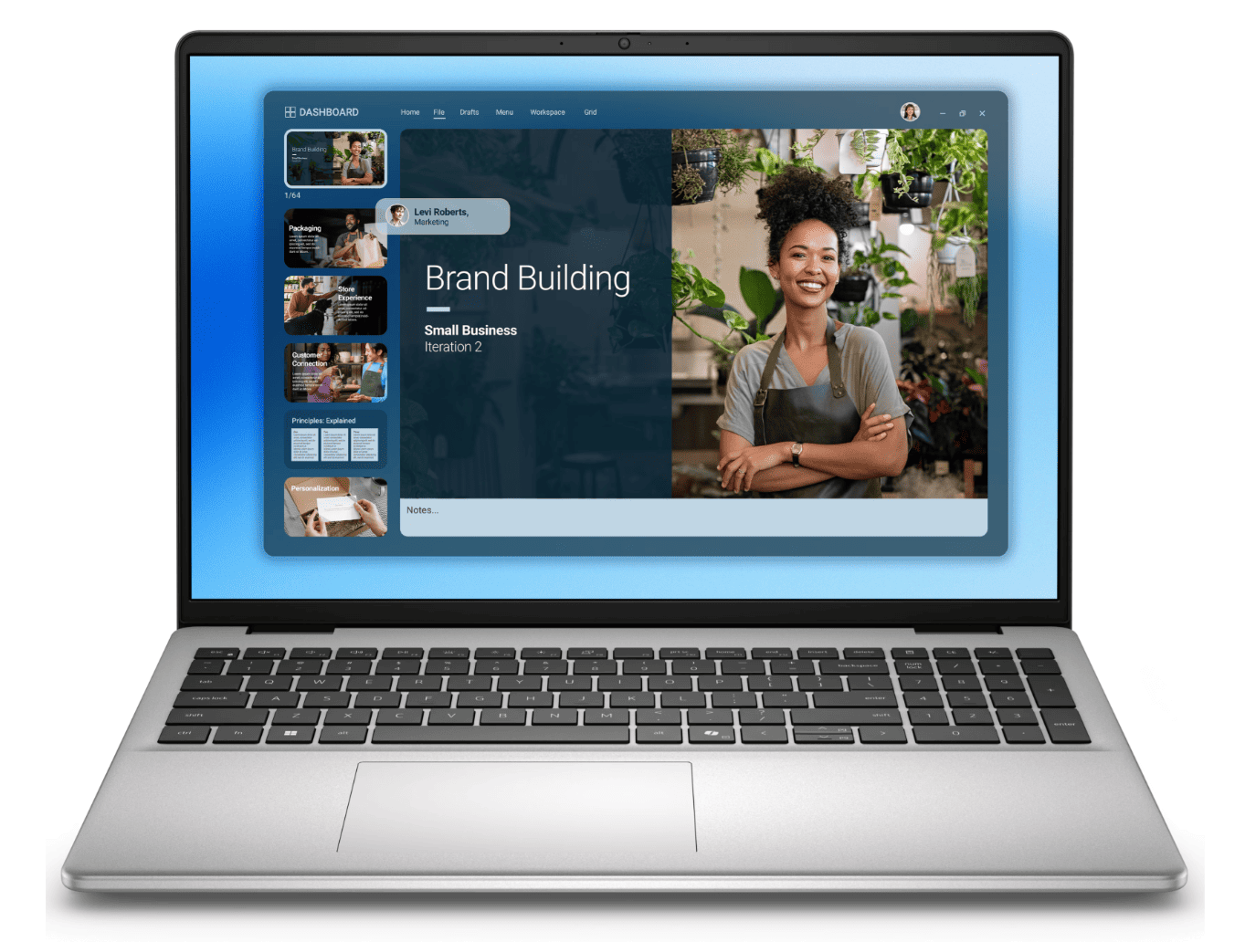 Ноутбук Dell 16 (Intel 7, 32 ГБ, 1 ТБ, сенсорный, Win 11) Серый