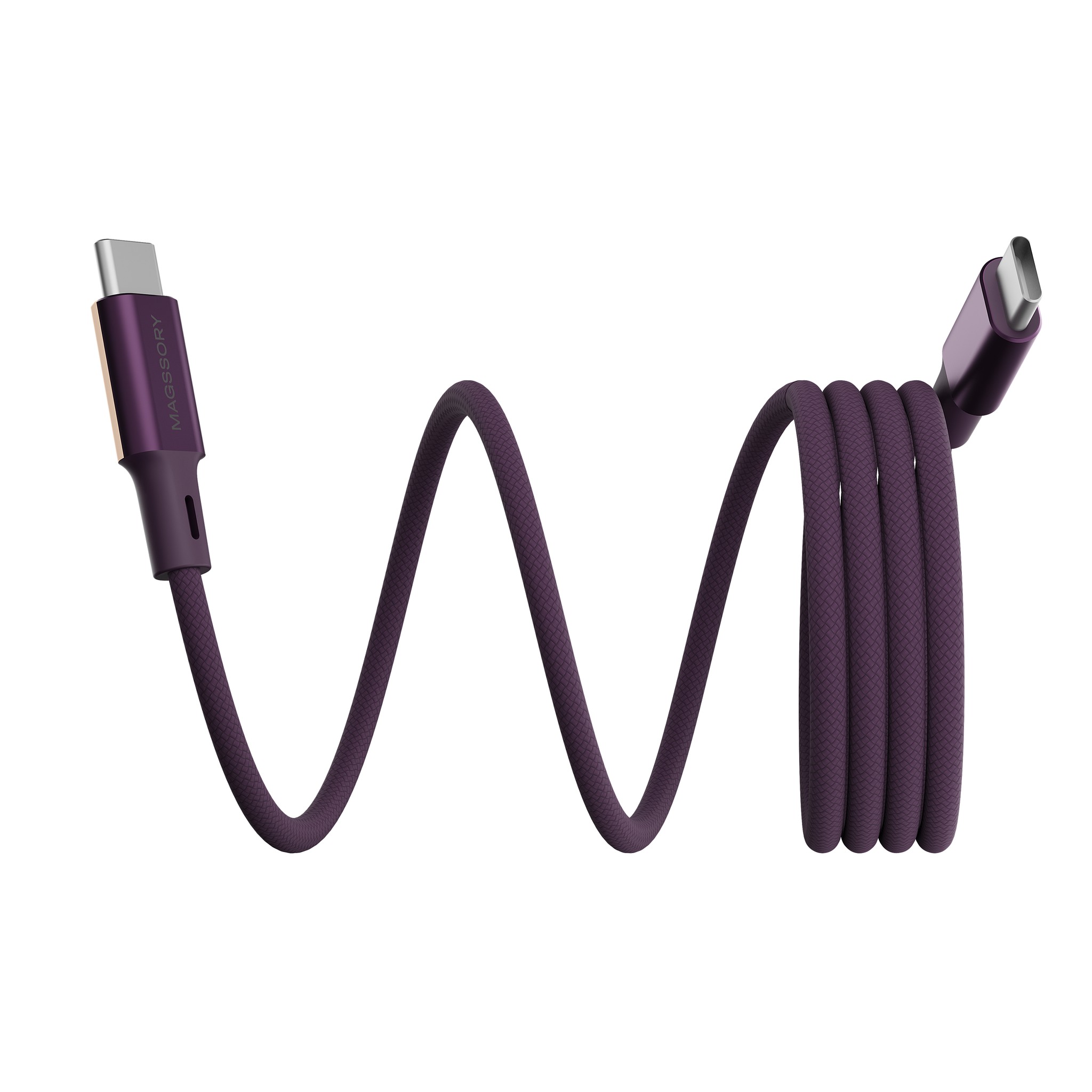 Магнитный Кабель Magssory 60W USB-C, 1,2 м, Бургунди 
