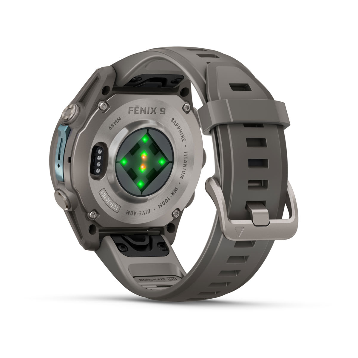 Спортивные часы Garmin fenix 9, 43 мм, Титан, цвет: галечный серый (Pebble Gray)