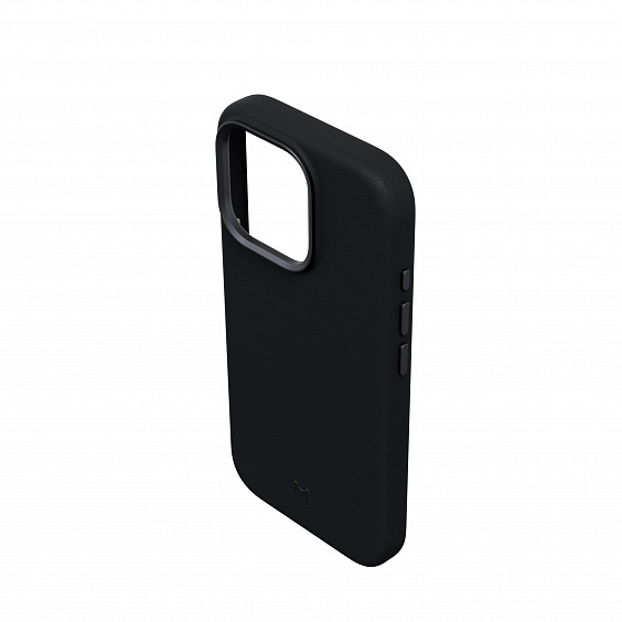 Чехол Magssory Eco Leather для iPhone 16 Pro, экокожа, Темная ночь (Midnight)