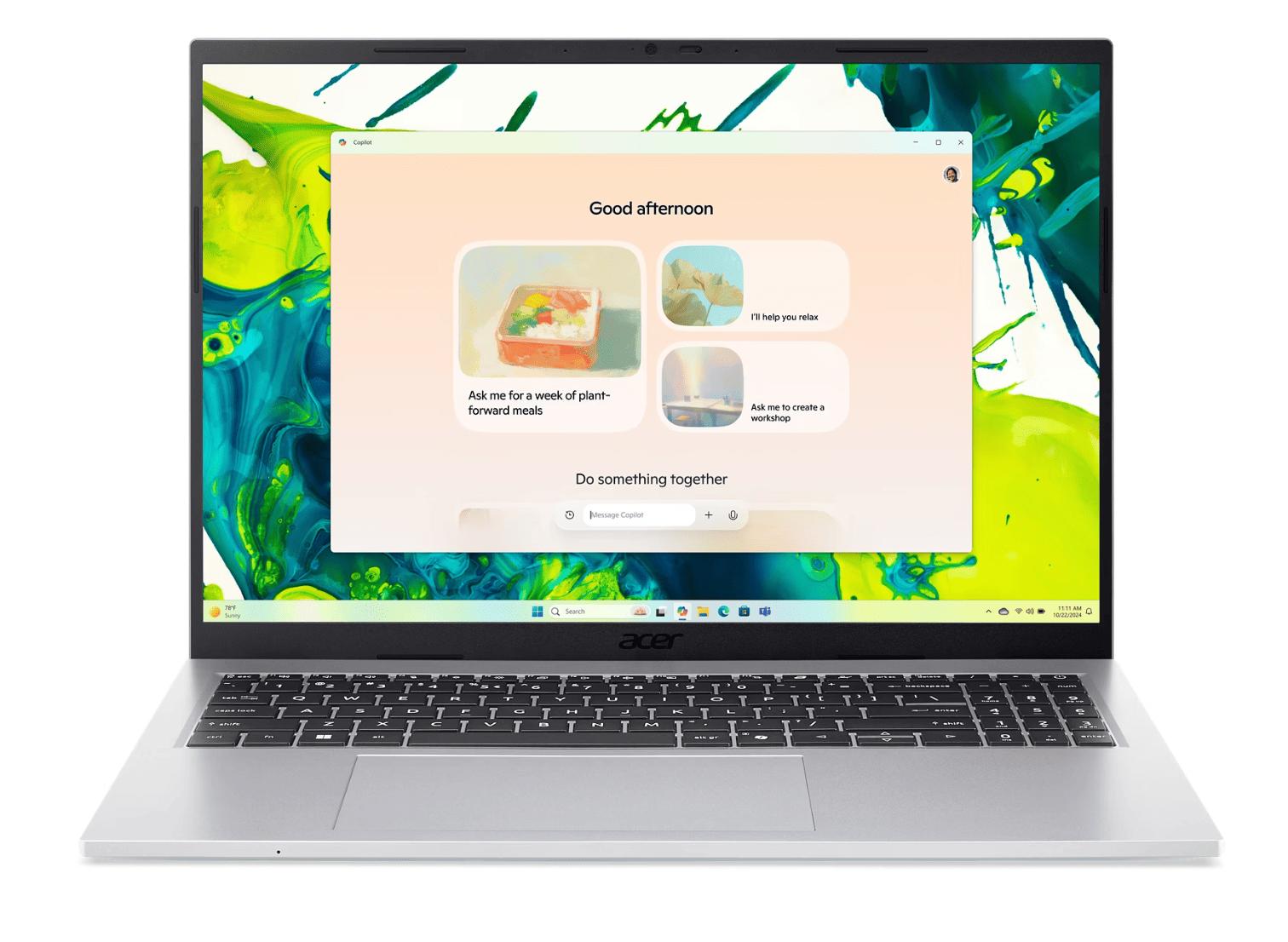 Ноутбук Acer Aspire Go 16 (Core 7, 16 ГБ, 1 ТБ, сенсорный, Win 11) Серебристый