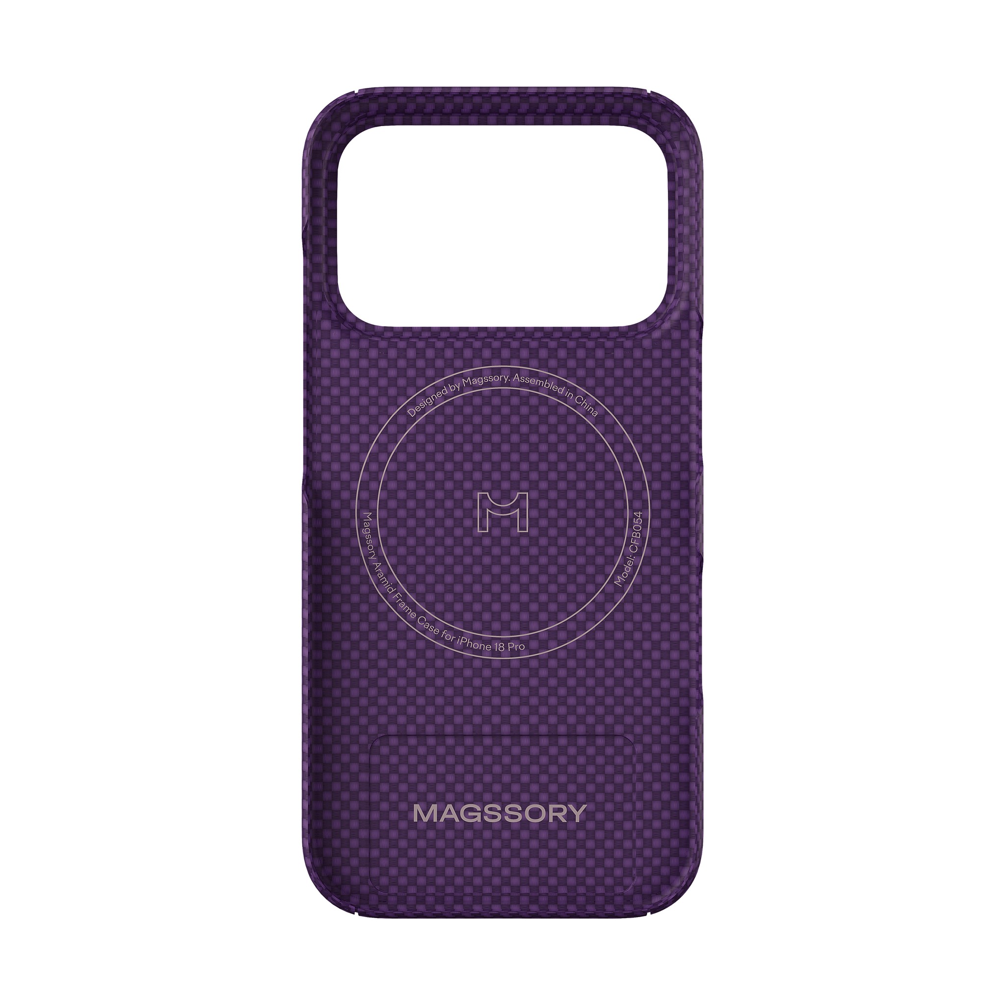 Чехол Magssory Aramid Frame для iPhone 18 Pro, Кевлар (арамид), Бургунди (Burgundy)
