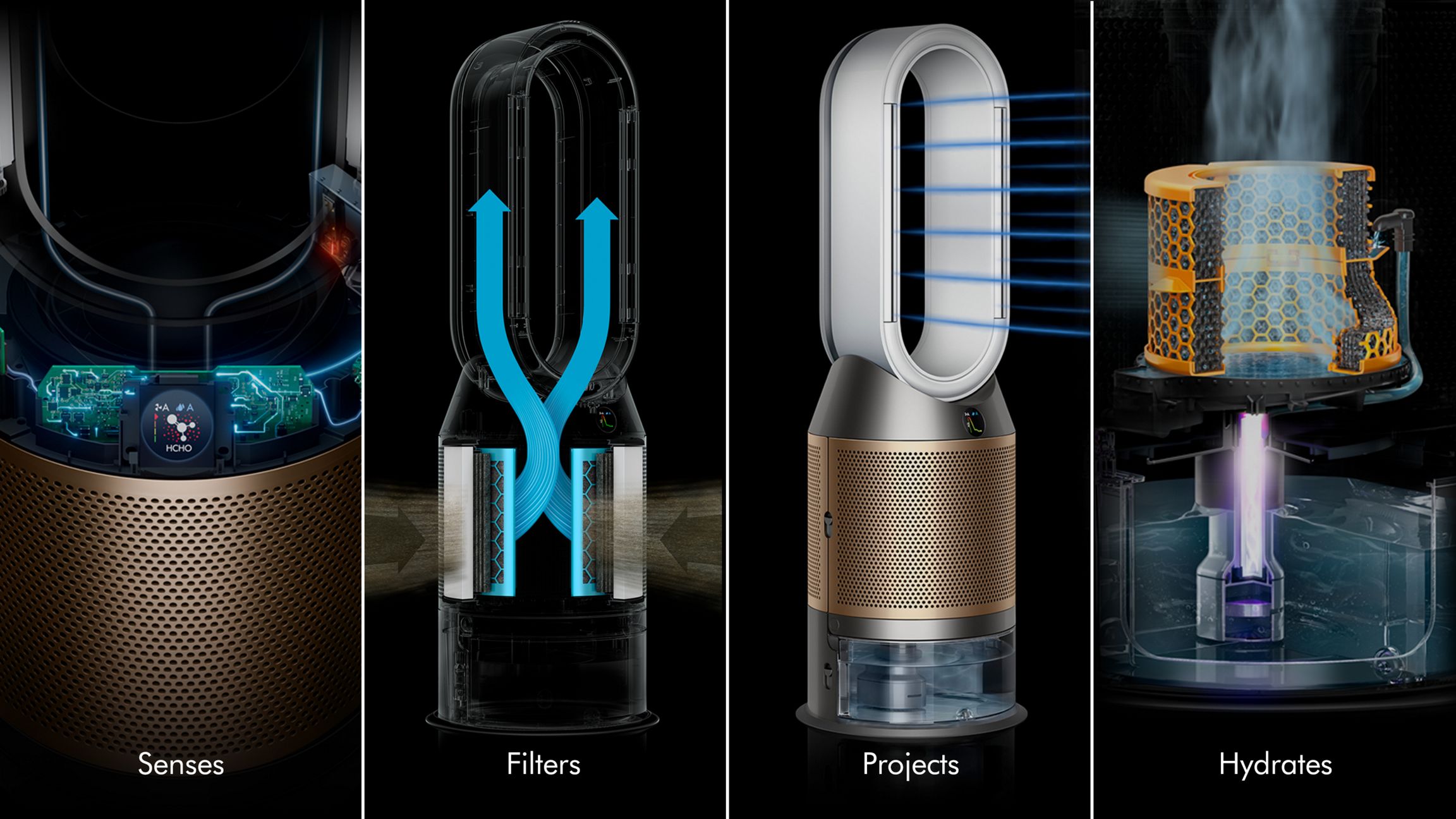 Очиститель воздуха DYSON PH05, Золотой/Белый (Gold / White) (Переходник в подарок)