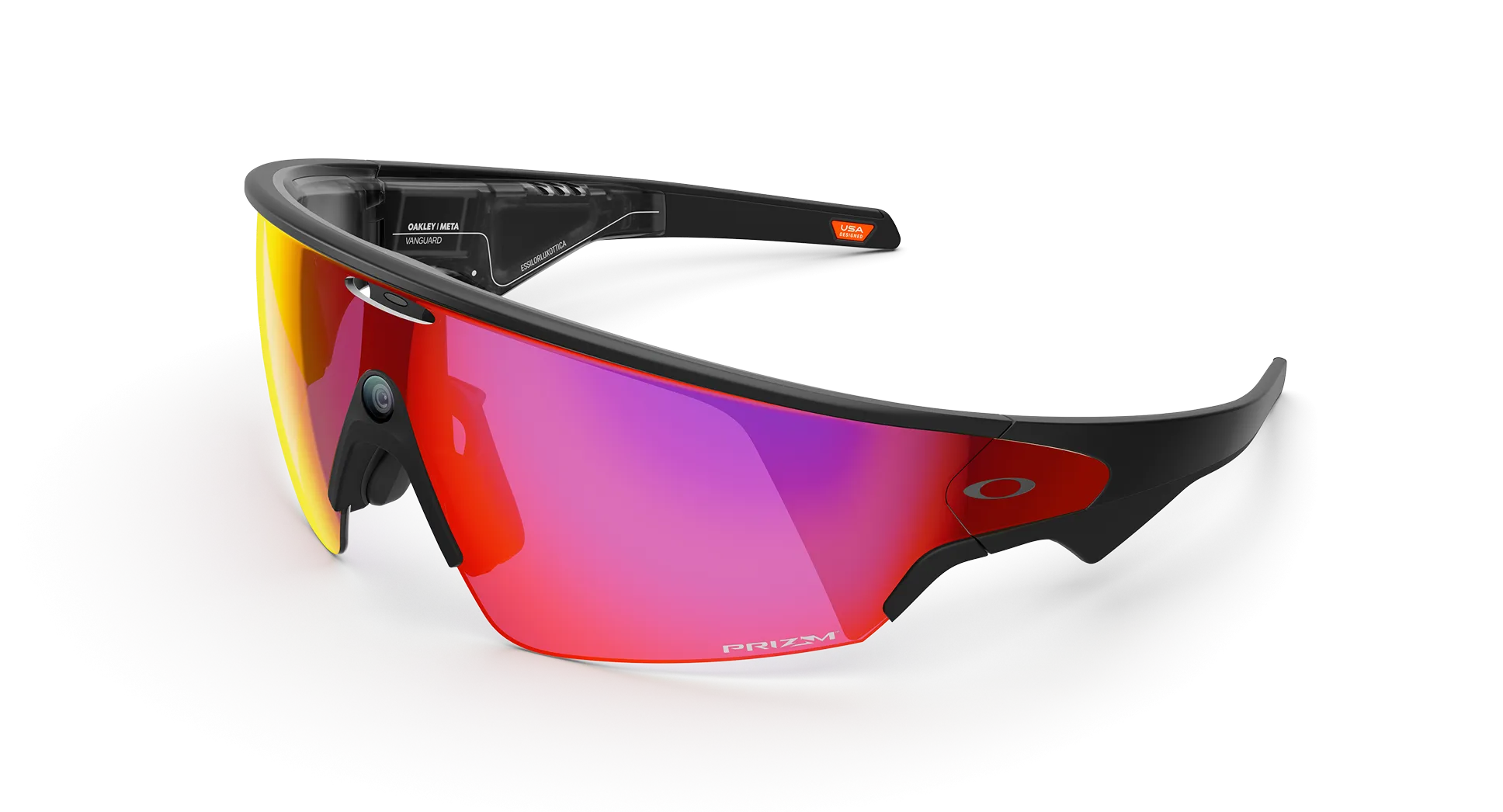 Умные очки Oakley Meta Vanguard, Черная оправа, розовые линзы (black/road)