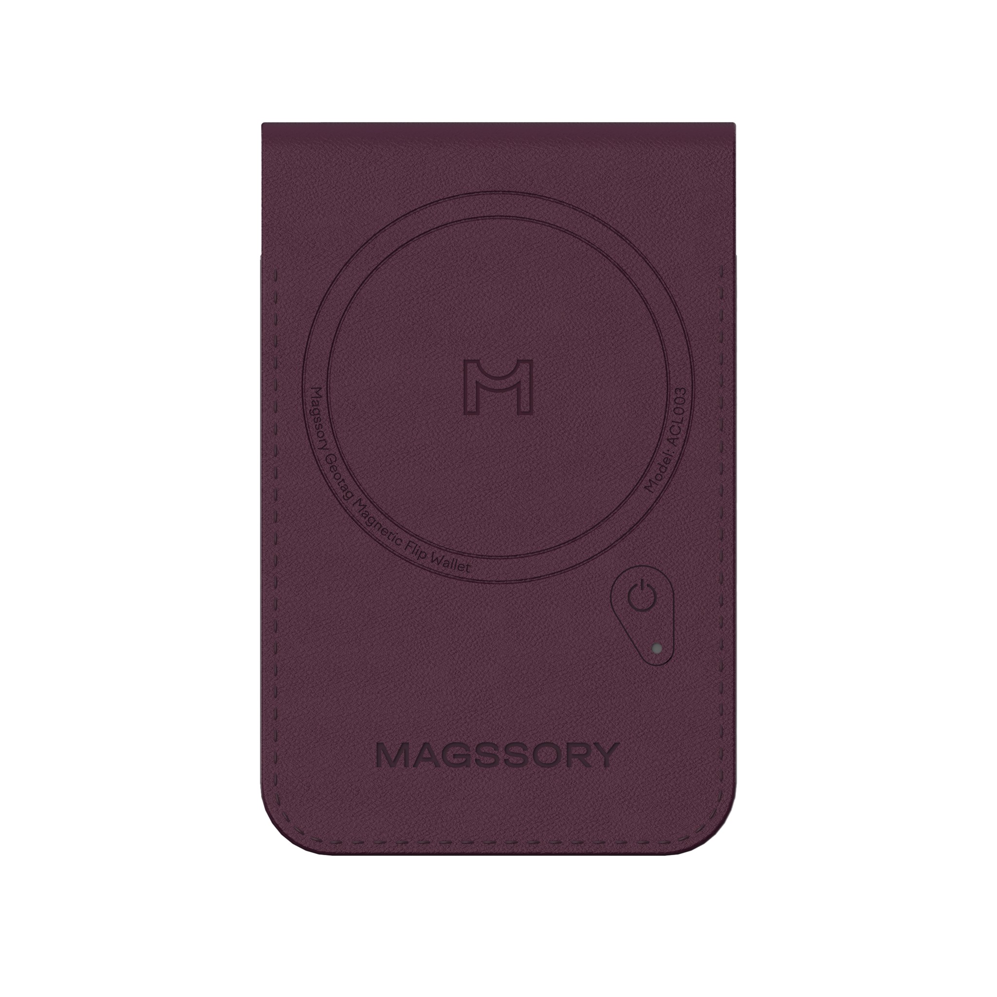 Кошелек-кардхолдер Magssory Geotag Magnetic, цвет: бургунди (Burgundy)