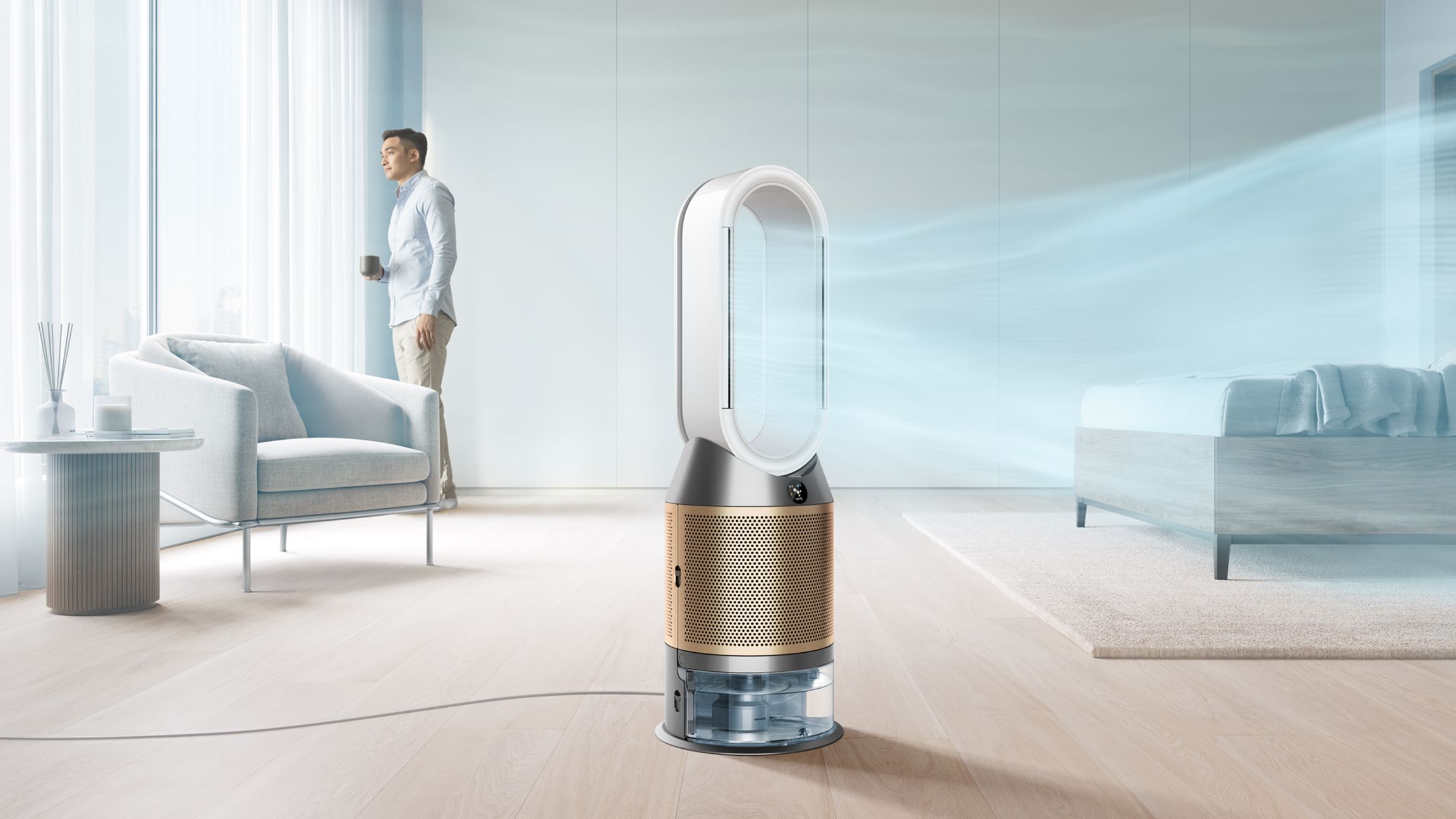 Очиститель воздуха DYSON PH05, Золотой/Белый (Gold / White) (Переходник в подарок)