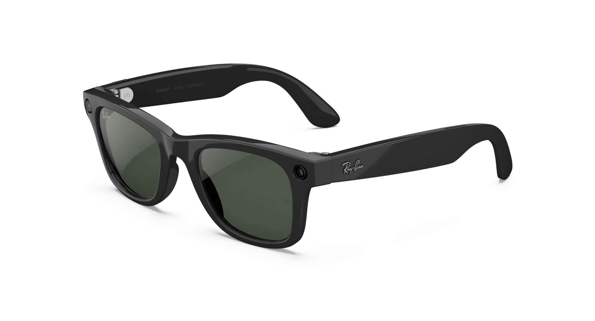 Умные очки Ray-Ban Meta Wayfarer RW4012 (Gen 2), Глянцевый чёрный/ Tranz Графит зелёный (601/1M53), 53 (L)