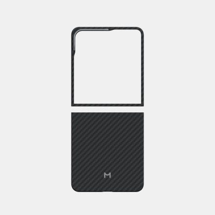 Чехол Maggsory для Samsung Galaxy Z Flip 8, Кевлар (арамид), черный (Black)
