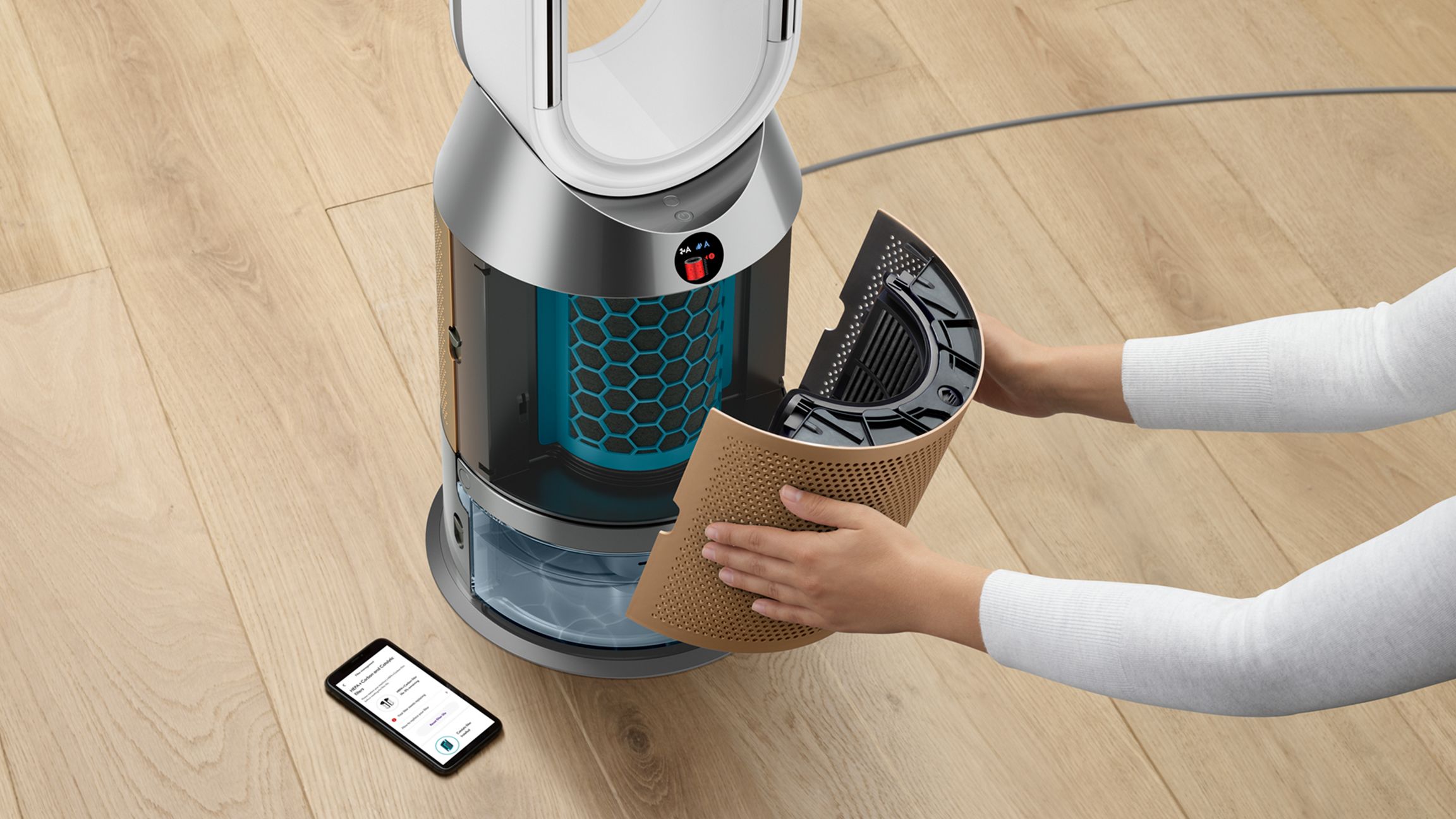 Очиститель воздуха DYSON PH05, Золотой/Белый (Gold / White) (Переходник в подарок)