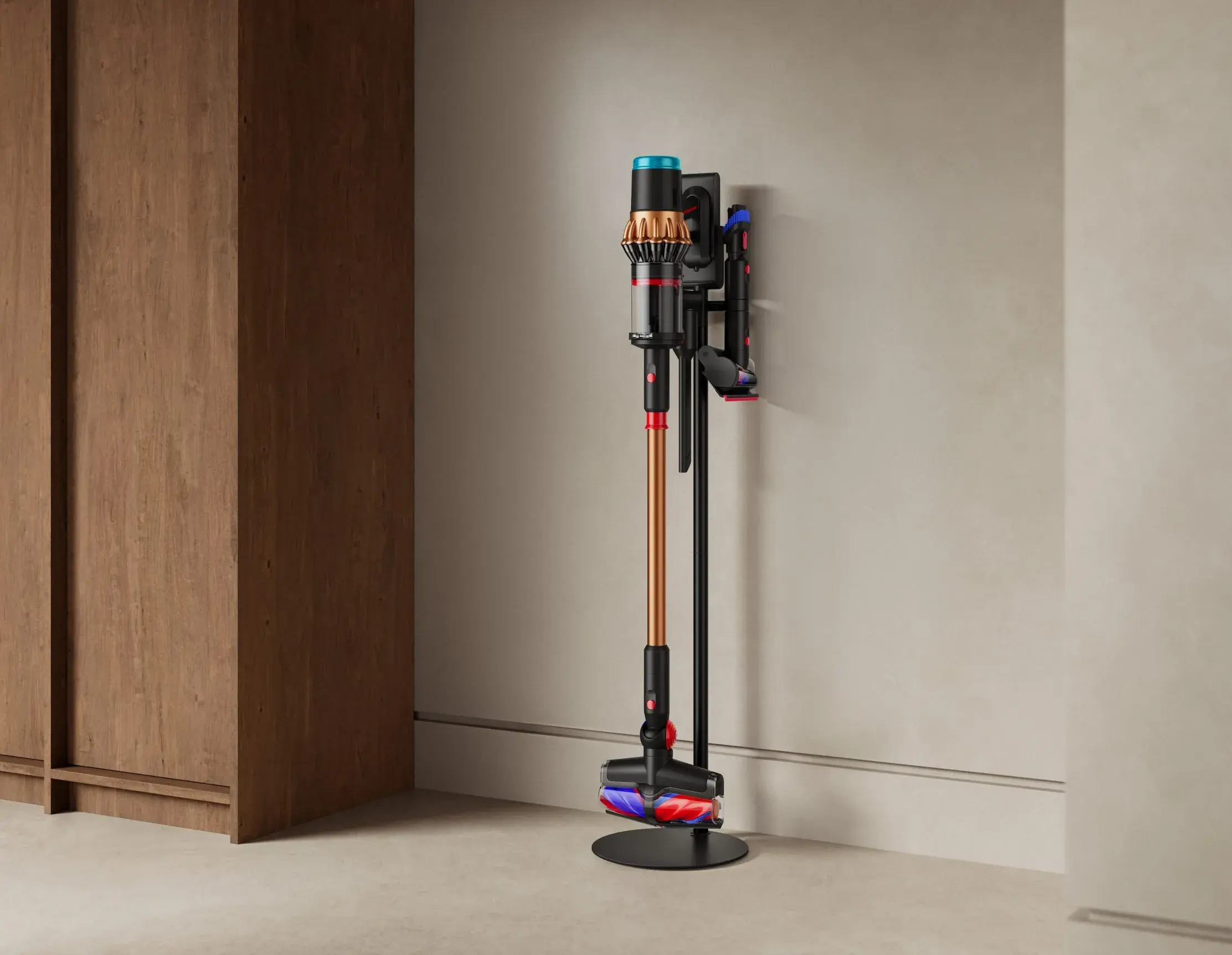 Вертикальный пылесос Dyson V16 Piston Animal Submarine с подставкой, Черный/Медный (Black/Copper)