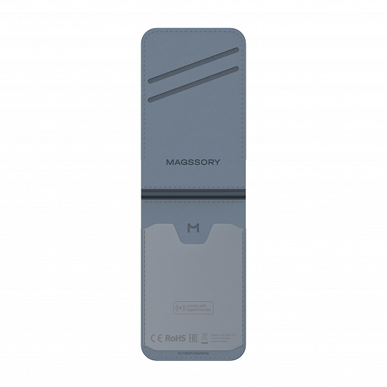 Кошелек-кардхолдер Magssory Geotag Magnetic, цвет: синий кобальт (Cobalt)