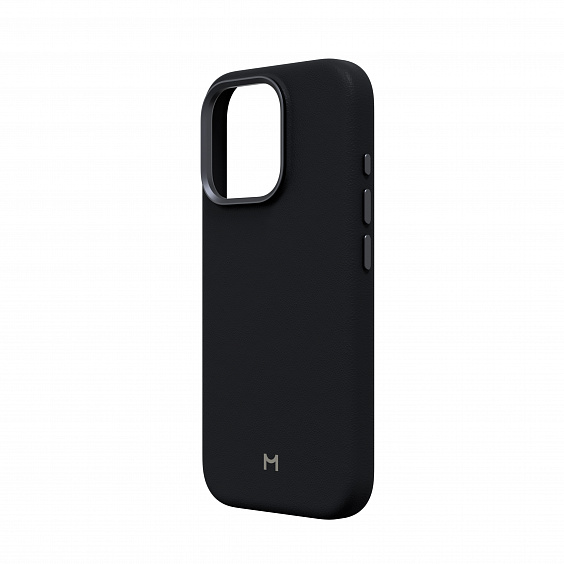 Чехол Magssory Eco Leather для iPhone 16 Pro, экокожа, Темная ночь (Midnight)