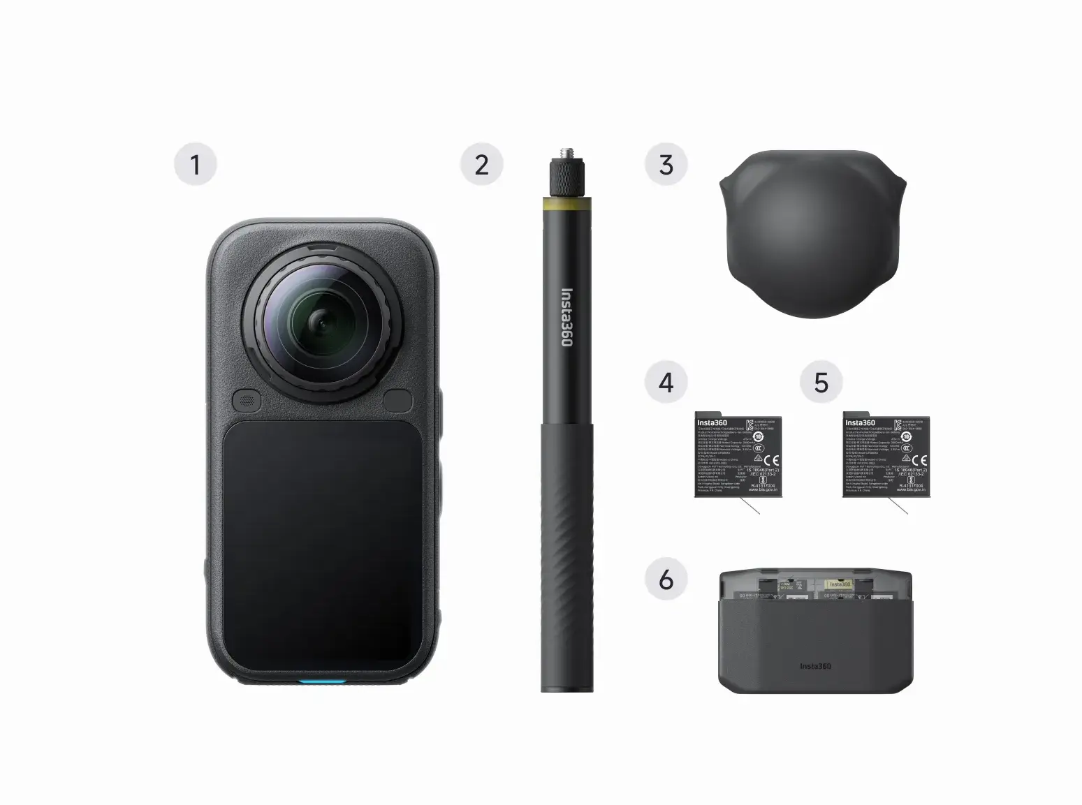 Экшн-камера Insta360 X6 Essentials Bundle, Черная (Midnight Black)