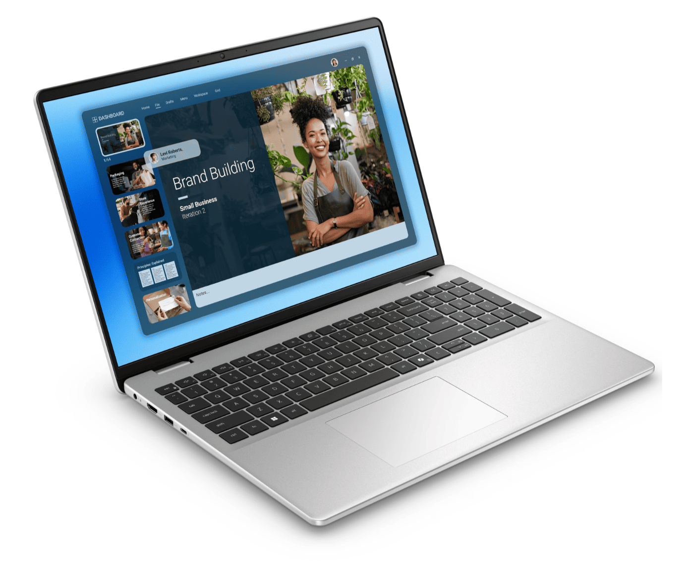 Ноутбук Dell 16 (Intel 7, 32 ГБ, 1 ТБ, сенсорный, Win 11) Серый