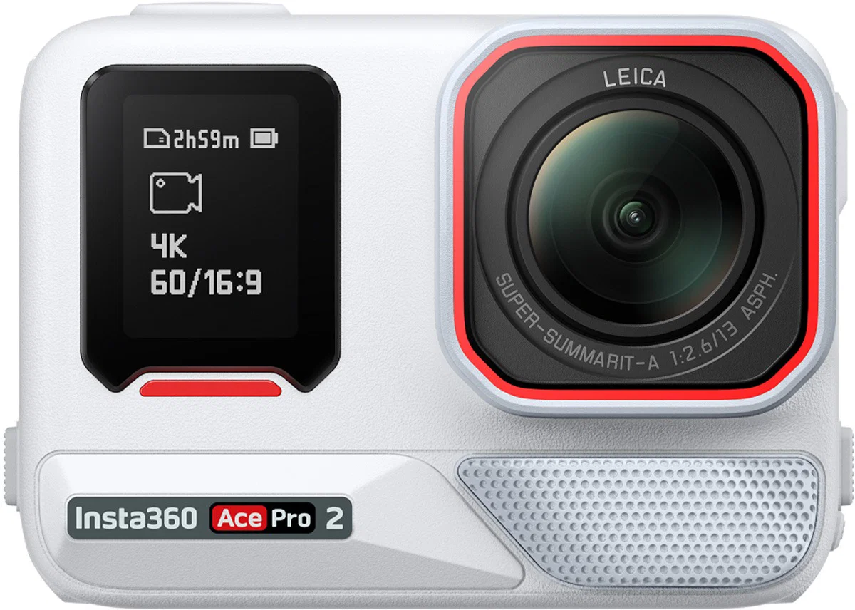 Экшн-камера Insta360 Ace Pro 2 + 2 аккумулятора, Белая (Arctic White)