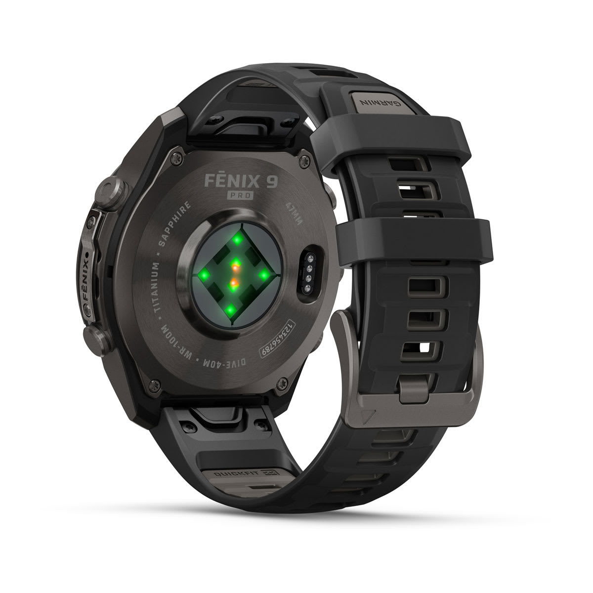 Спортивные часы Garmin fenix 9 Pro, 47 мм, Титан с покрытием DLC Серый карбон, цвет: черный / галечный серый (Black/Pebble Gray) 