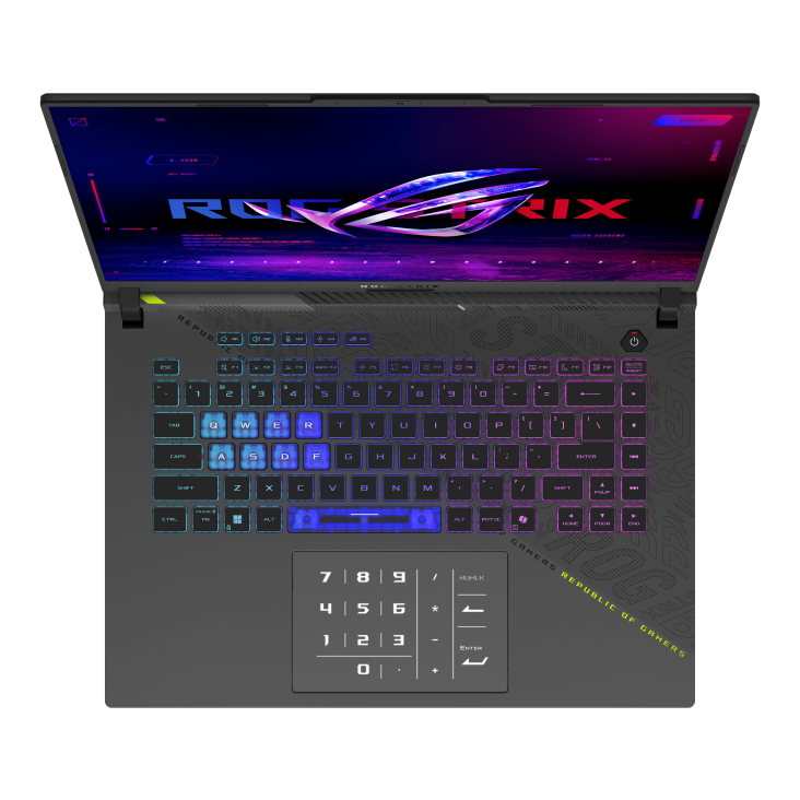 Игровой ноутбук ASUS ROG Strix G16 (Intel i9, 16 ГБ, 1 ТБ, RTX 5060, 165 Гц, Win 11) Серый