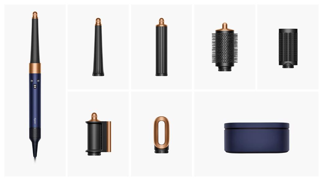 Стайлер Dyson HS08 Airwrap i.d. для прямых и волнистых (Straight+Wavy), Берлинская лазурь/медный (Prussian Blue/Rich Cooper) (Переходник в подарок)