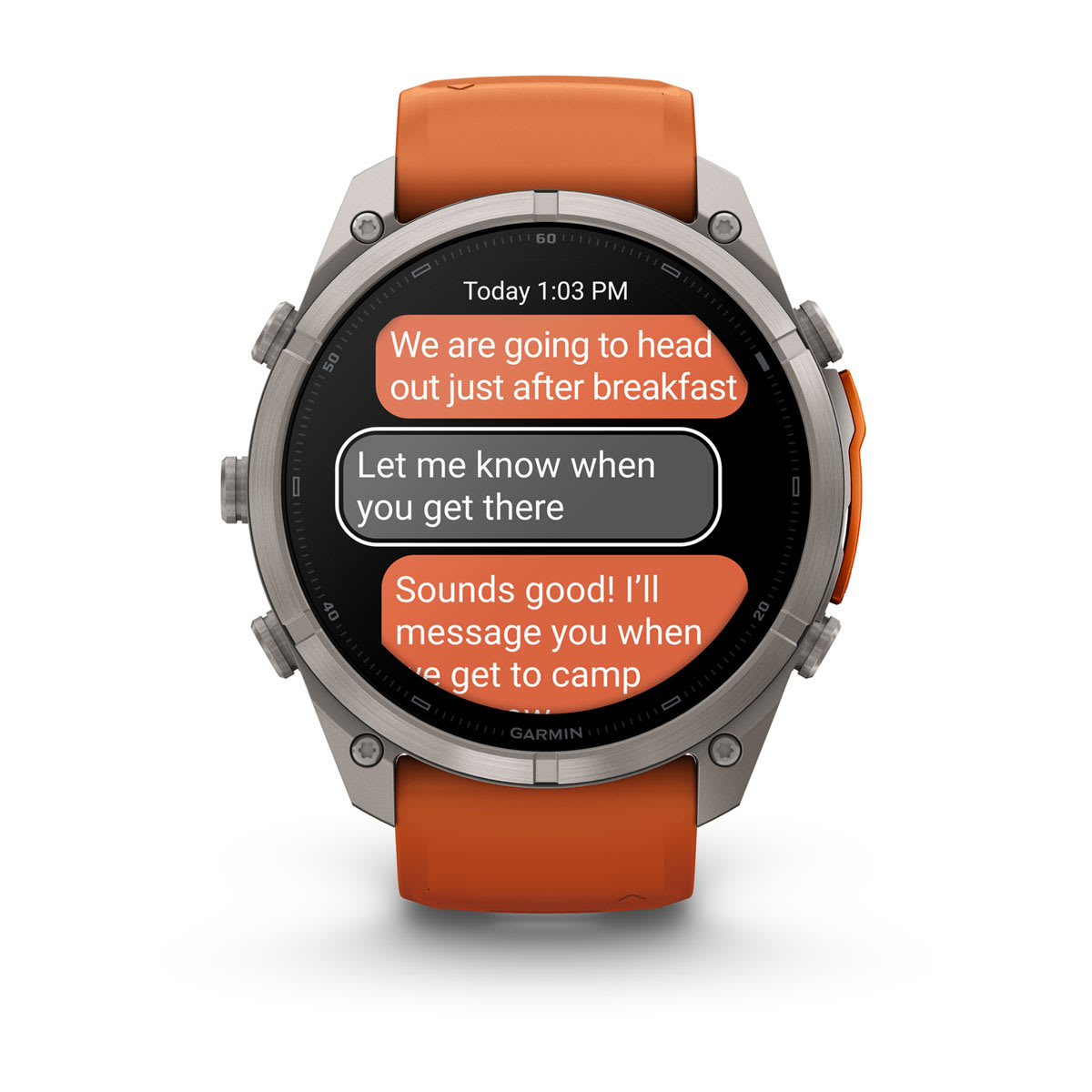 Спортивные часы Garmin fenix 9 Pro inReach, 51 мм, LTE, Титан, цвет: осенний оранжевый / искристый оранжевый (Autumn Orange/Spark Orange)