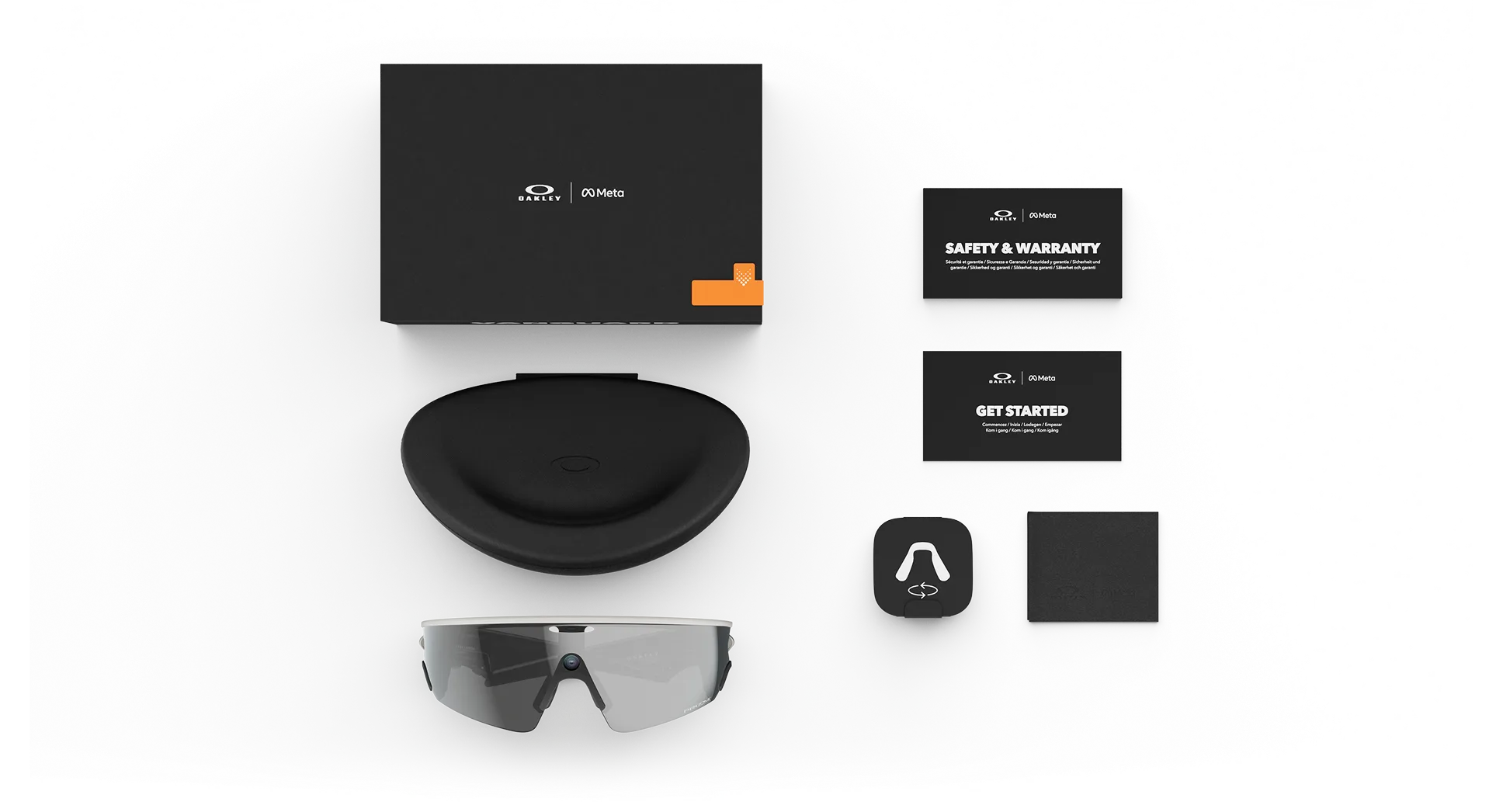 Умные очки Oakley Meta Vanguard, Белая оправа, черные линзы (white/black)