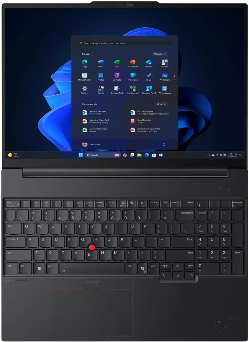 Ноутбук Lenovo ThinkPad E16 Gen 3 (Core 5, 16 ГБ, 512 ГБ, FHD+, Win 11 Pro) Серый