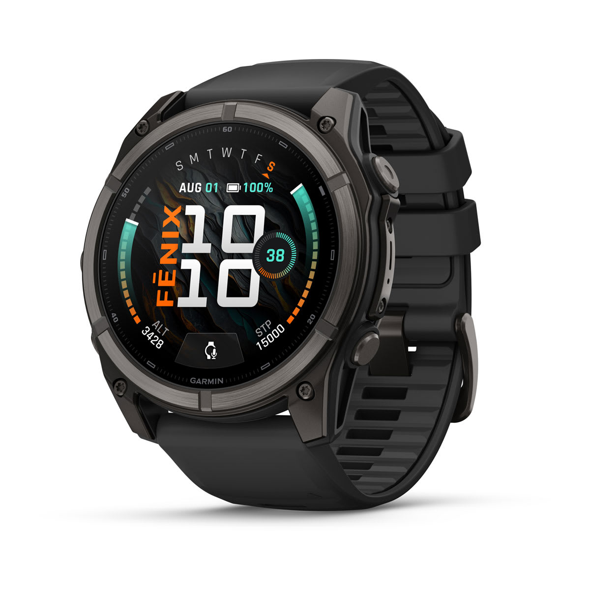 Спортивные часы Garmin fenix 9, 51 мм, Титан с покрытием DLC Серый карбон, цвет: черный (Black)