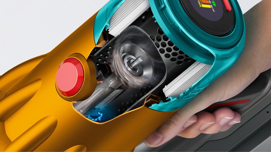 Вертикальный пылесос Dyson V12s Detect Slim Submarine, Жёлтый/Никель (Yellow/Nickel)