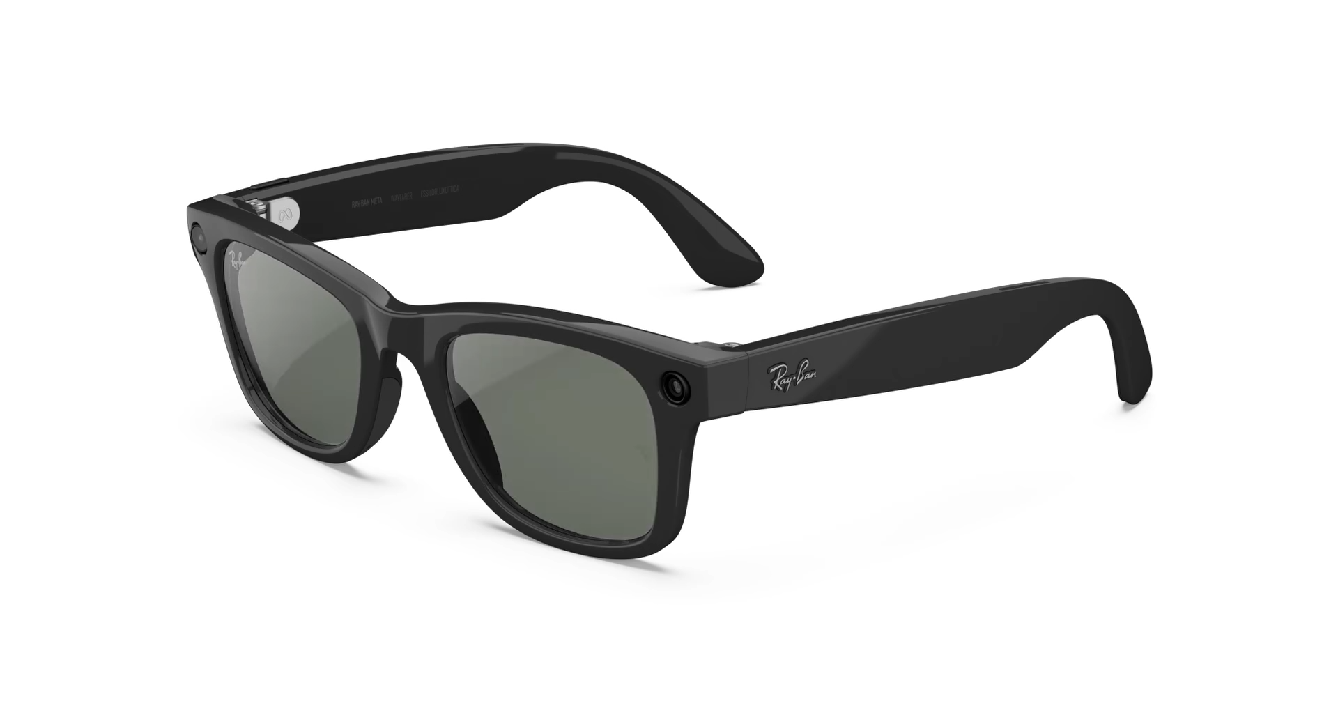 Умные очки Ray-Ban Meta Wayfarer RW4012 (Gen 2), Глянцевый чёрный/ Tranz Графит зелёный (601/1M53), 53 (L)