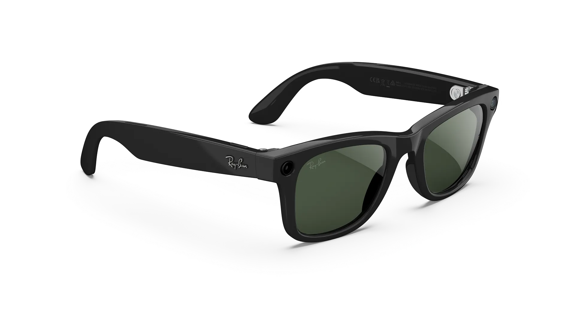 Умные очки Ray-Ban Meta Wayfarer RW4012 (Gen 2), Глянцевый чёрный/ Tranz Графит зелёный (601/1M53), 53 (L)