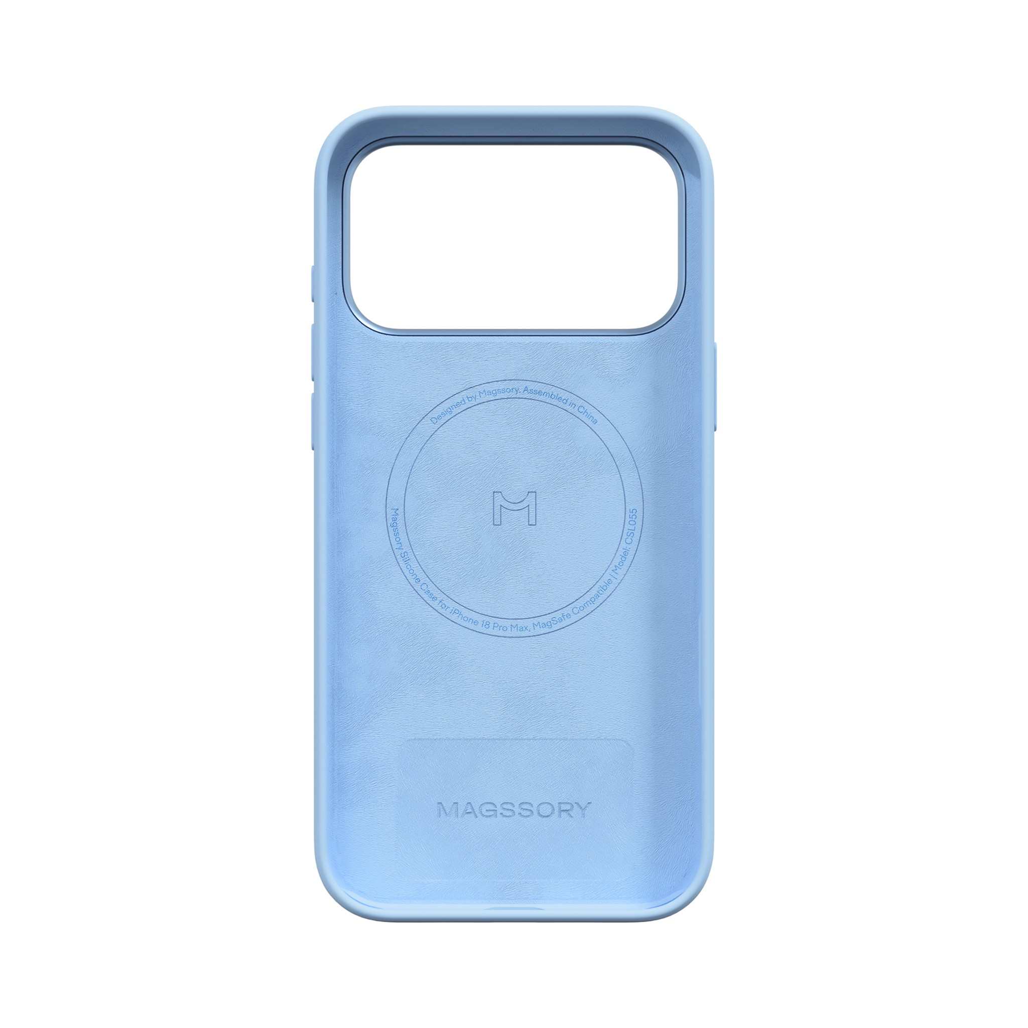 Чехол Magssory для iPhone 18 Pro Max, силикон, Голубой (Blue)