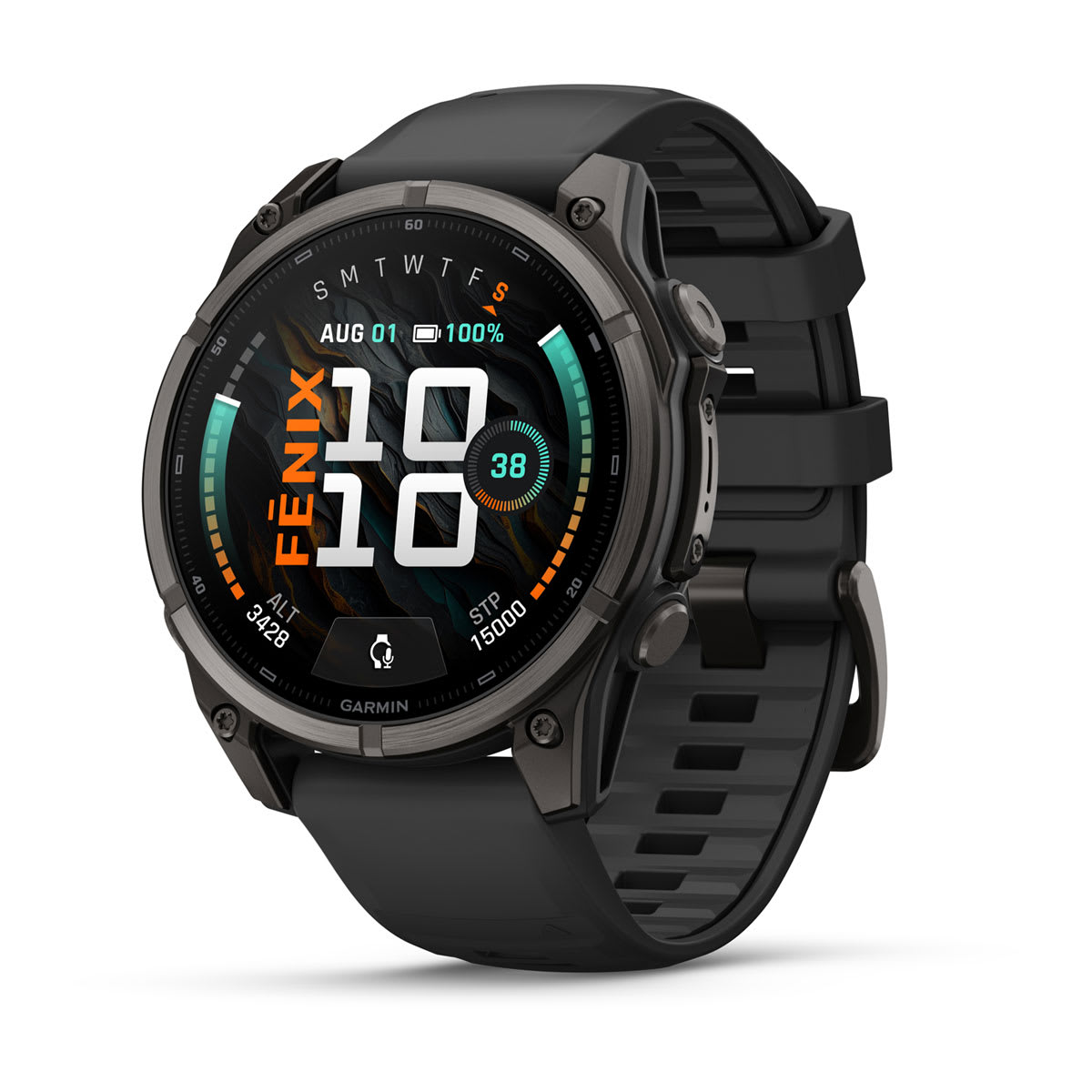 Спортивные часы Garmin fenix 9, 47 мм, Титан с покрытием DLC Серый карбон, цвет: черный (Black)