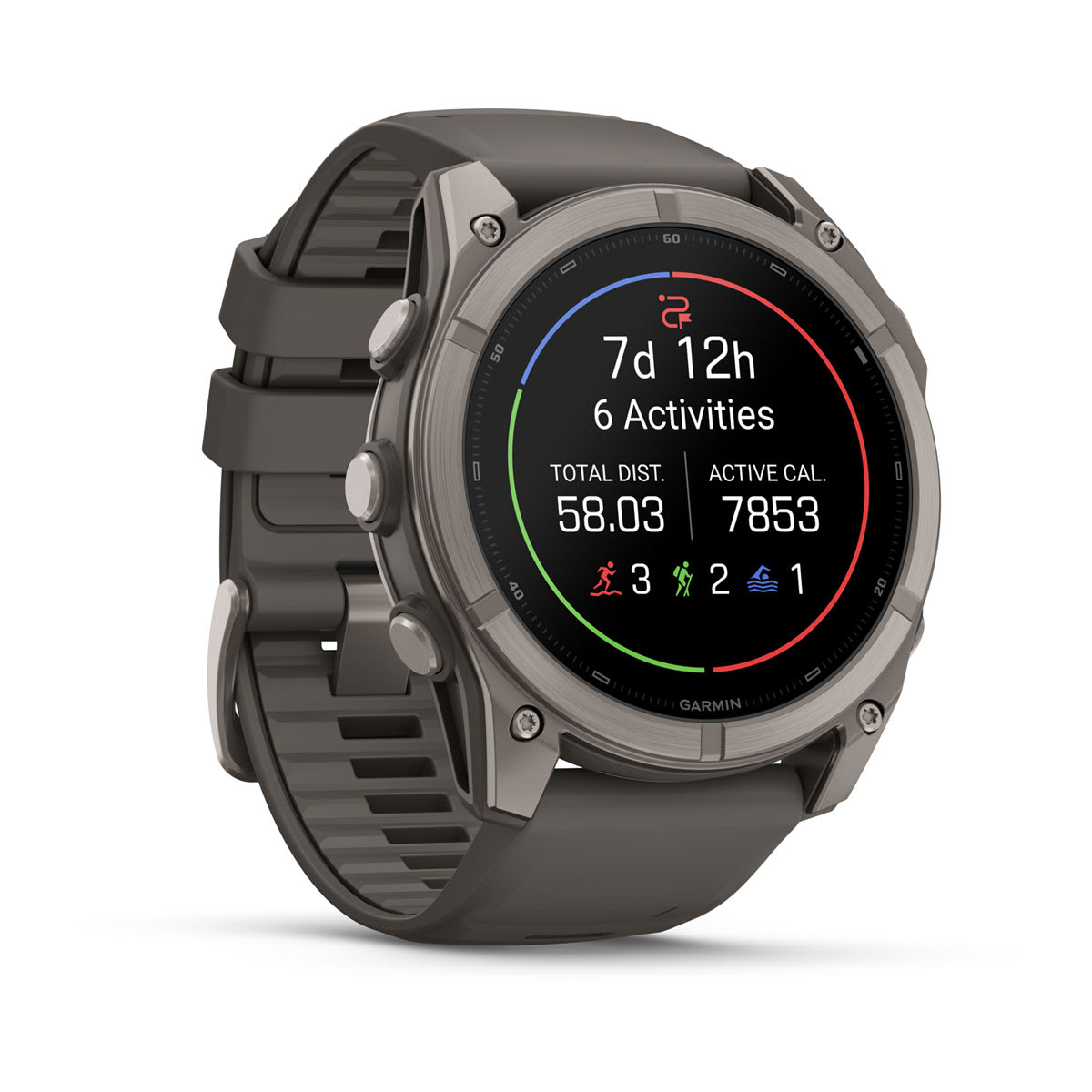 Спортивные часы Garmin fenix 9, 51 мм, Титан, цвет: галечный серый (Pebble Gray)