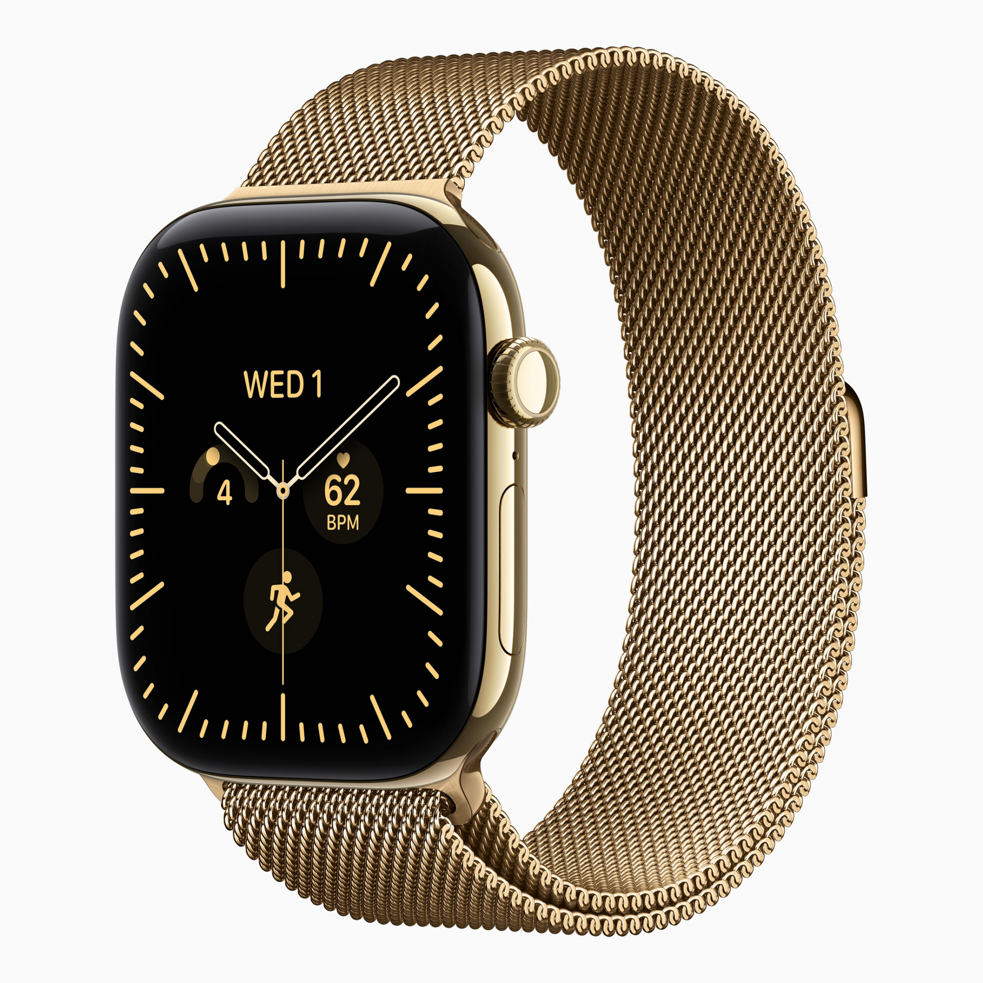 Смарт-часы Apple Watch Series 12 (2026) 46 мм, корпус титан (Titanium), цвет: сияющее золото (Radiant Gold)