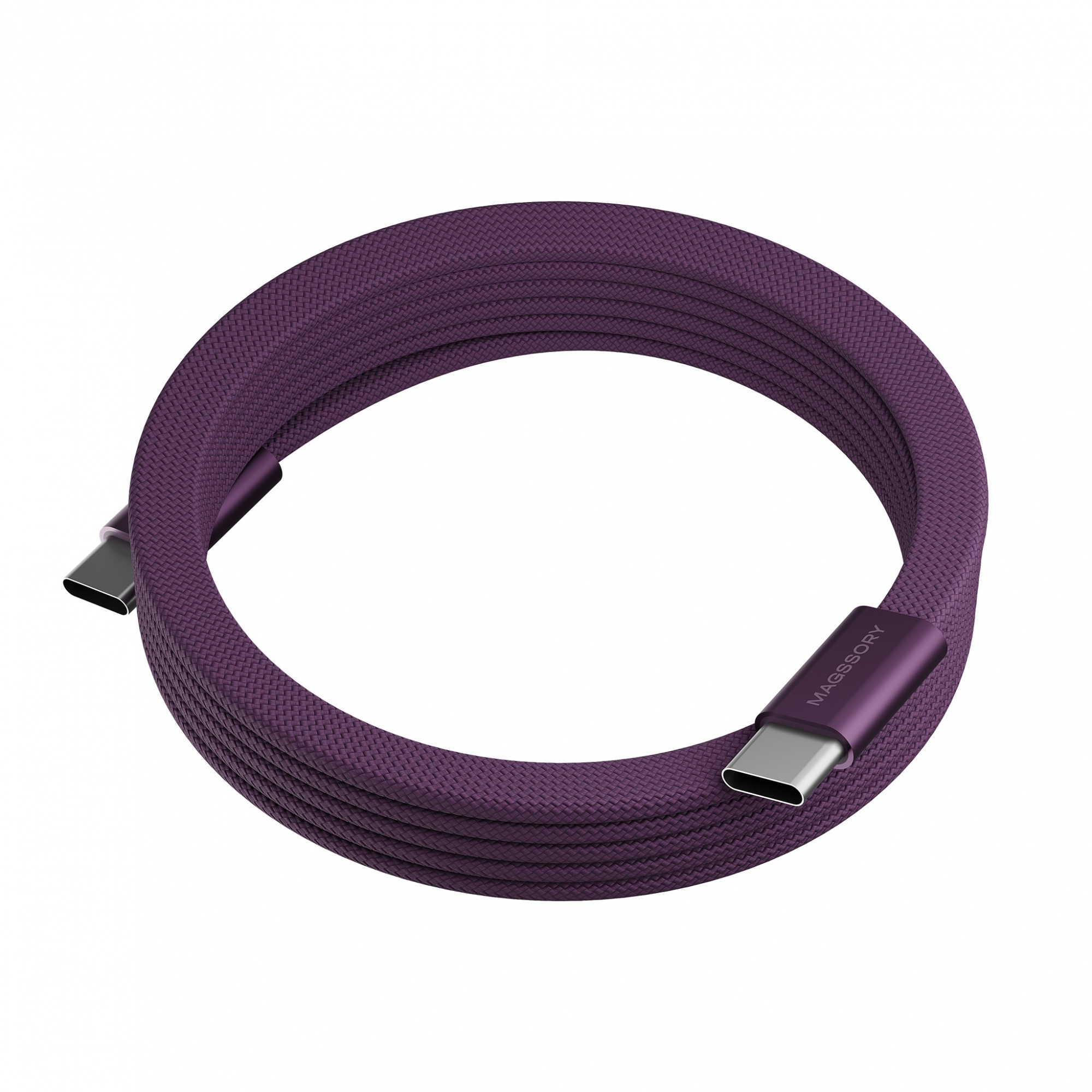 Магнитный кабель Magssory Edge C 60W USB-C, 1,2 м, Бургунди