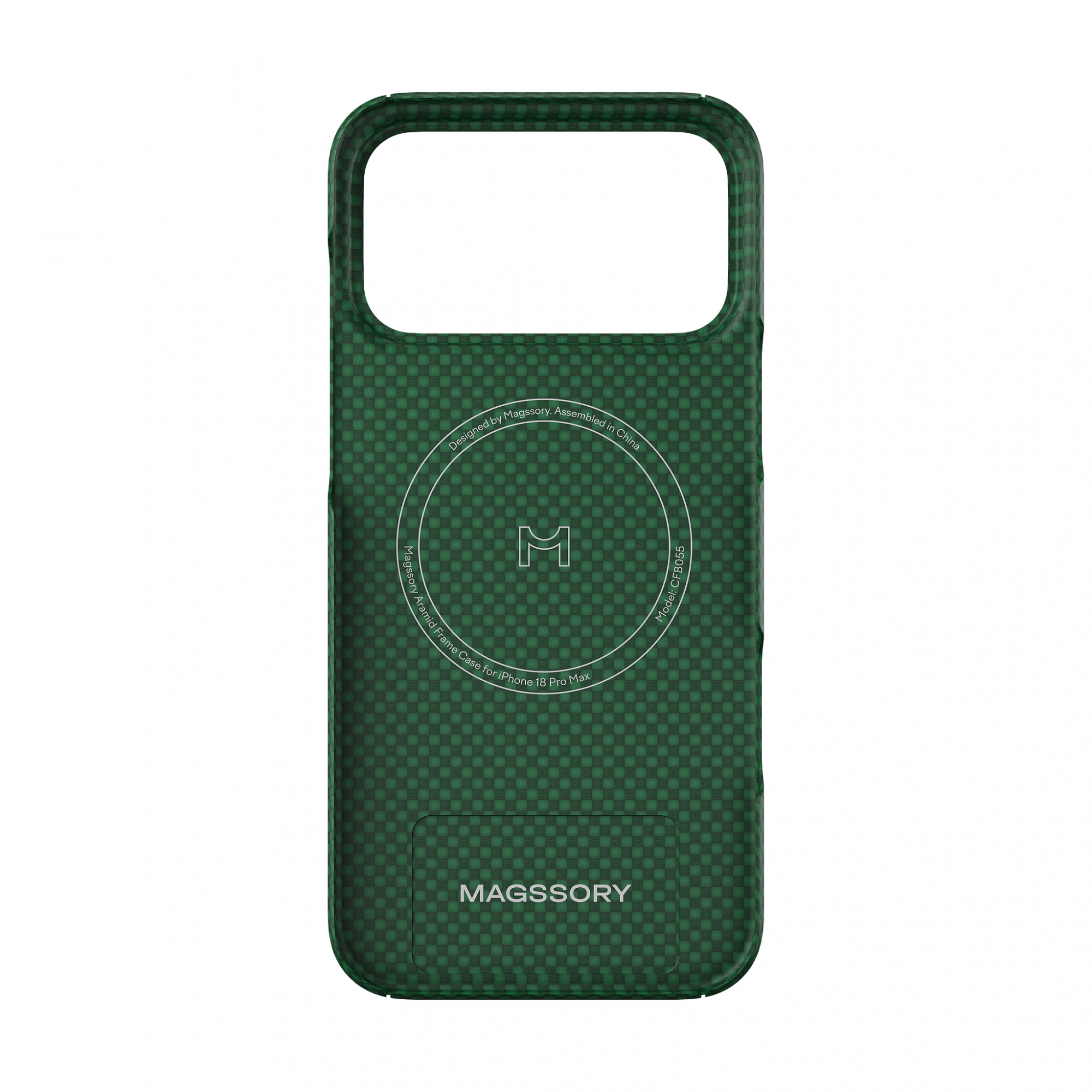 Чехол Magssory Aramid Frame для iPhone 18 Pro, Кевлар (арамид), Зеленый (Green)