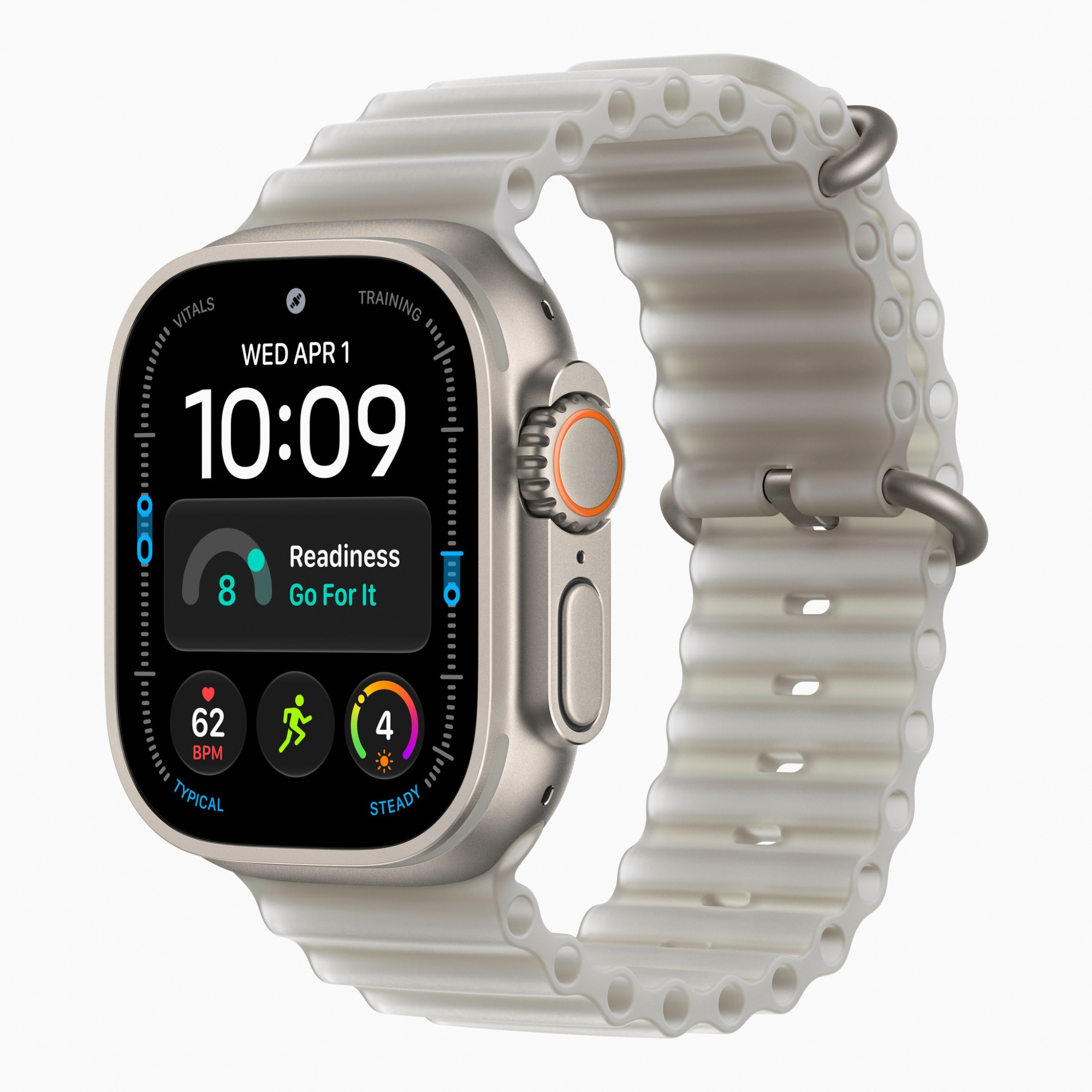 Смарт-часы Apple Watch Ultra 4 (2026) 49 мм, корпус натуральный титан (Natural Titanium), ремешок Ocean Band