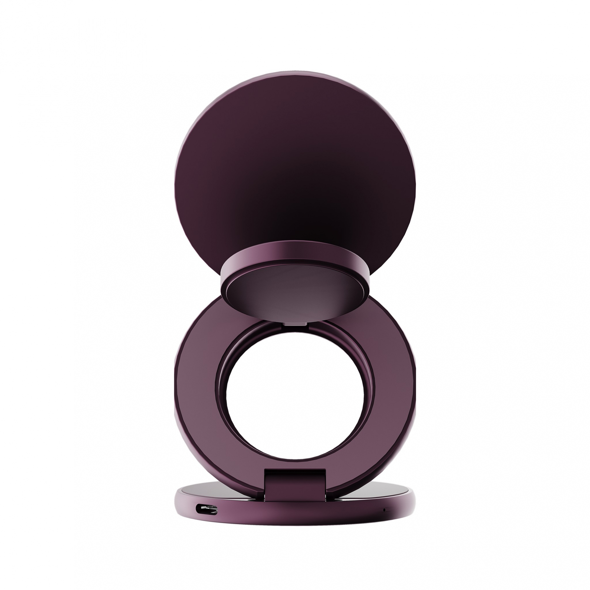Складное беспроводное зарядное устройство 3 в 1 Magssory Signature Disc Ultra для Apple, цвет: Бургунди (Burgundy)