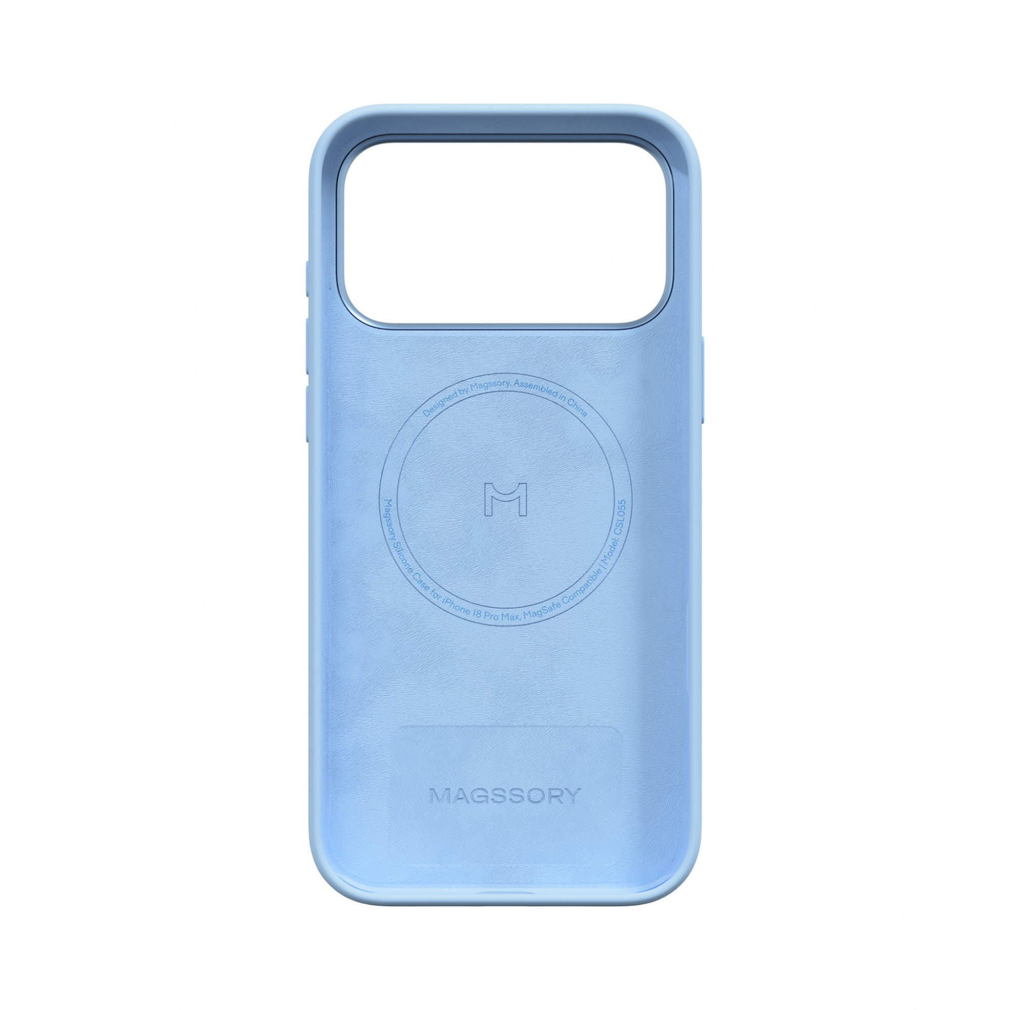 Чехол Magssory для iPhone 18 Pro Max, силикон, Голубой (Blue)